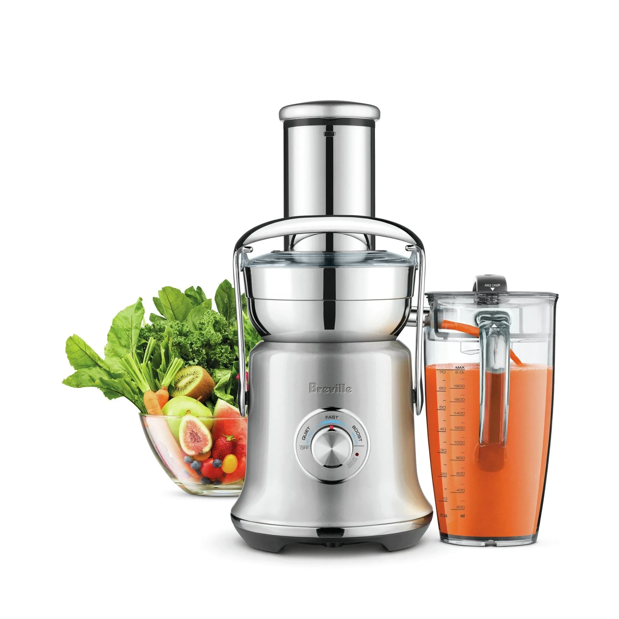 Breville - the Juice Fountain Cold XL Juicer - Brushed Stainless Steel