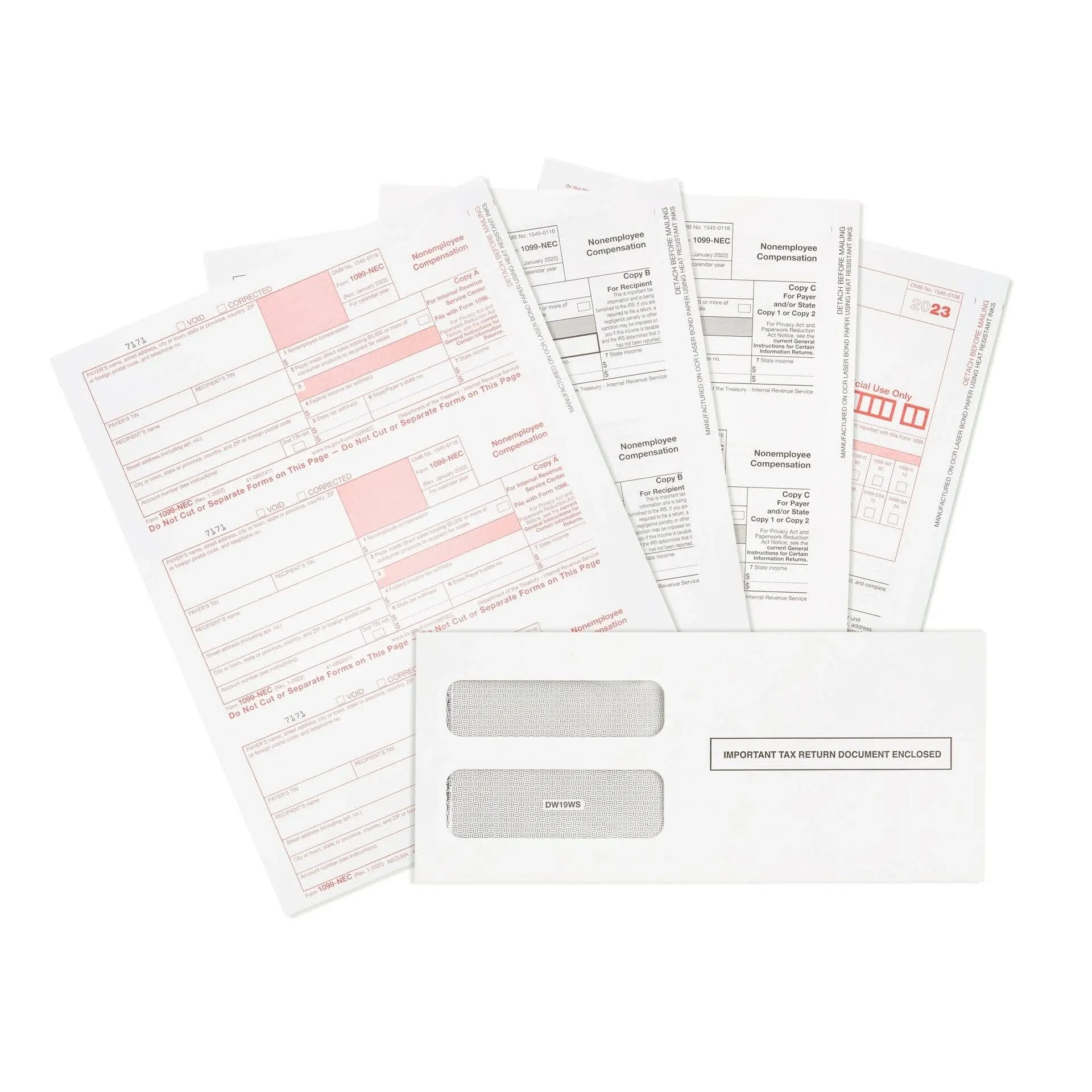 Blue Summit Supplies 1099- NEC 4- Part Tax Form Kit