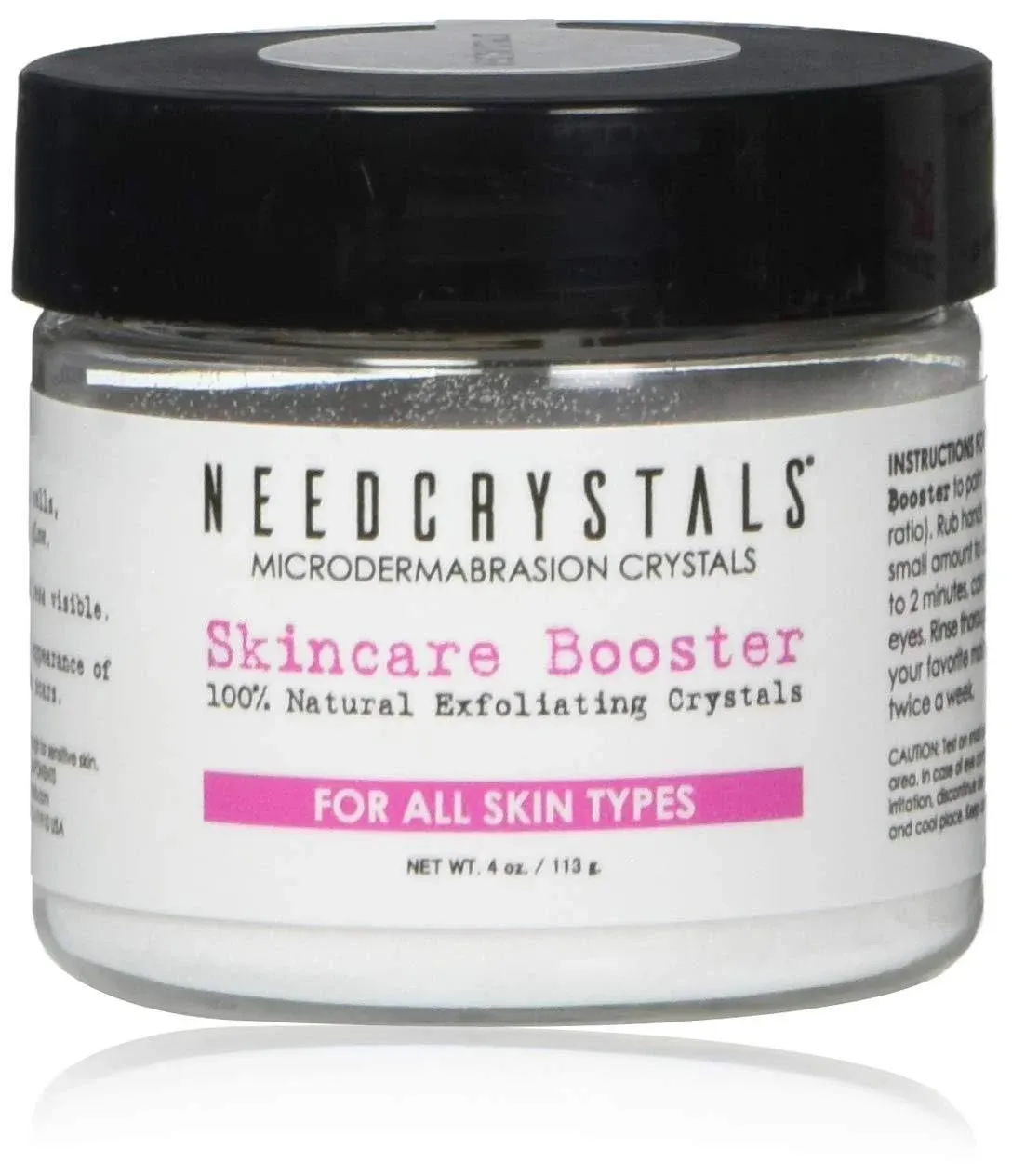 NeedCrystals Microdermabrasion Crystals 4 oz 113 GR DIY Facial Scrub Natural Face Exfoliator for Dull or Dry Skin Improves Scars