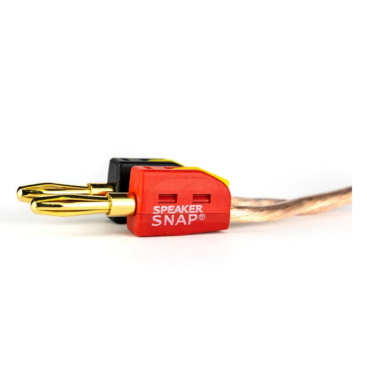 Speaker Snap of Fast & Secure Banana Plugs, Gold Plated, 12-24 Awg, for Home Theaters, Speaker Wire, Wall Plates, and Receivers