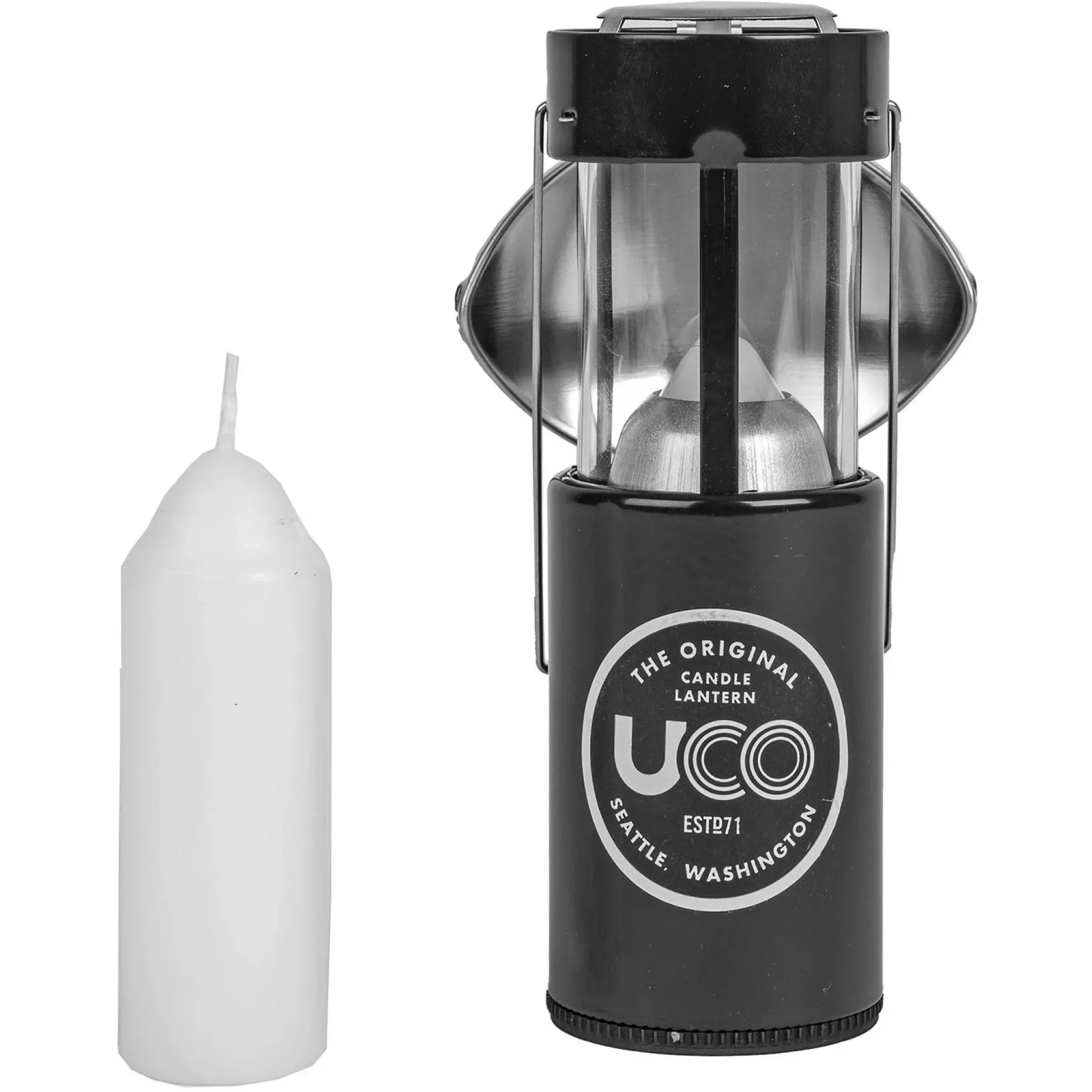 UCO Original Candle Lantern Kit with 2 Survival Candles, Light Projector and Cocoon Case, Red