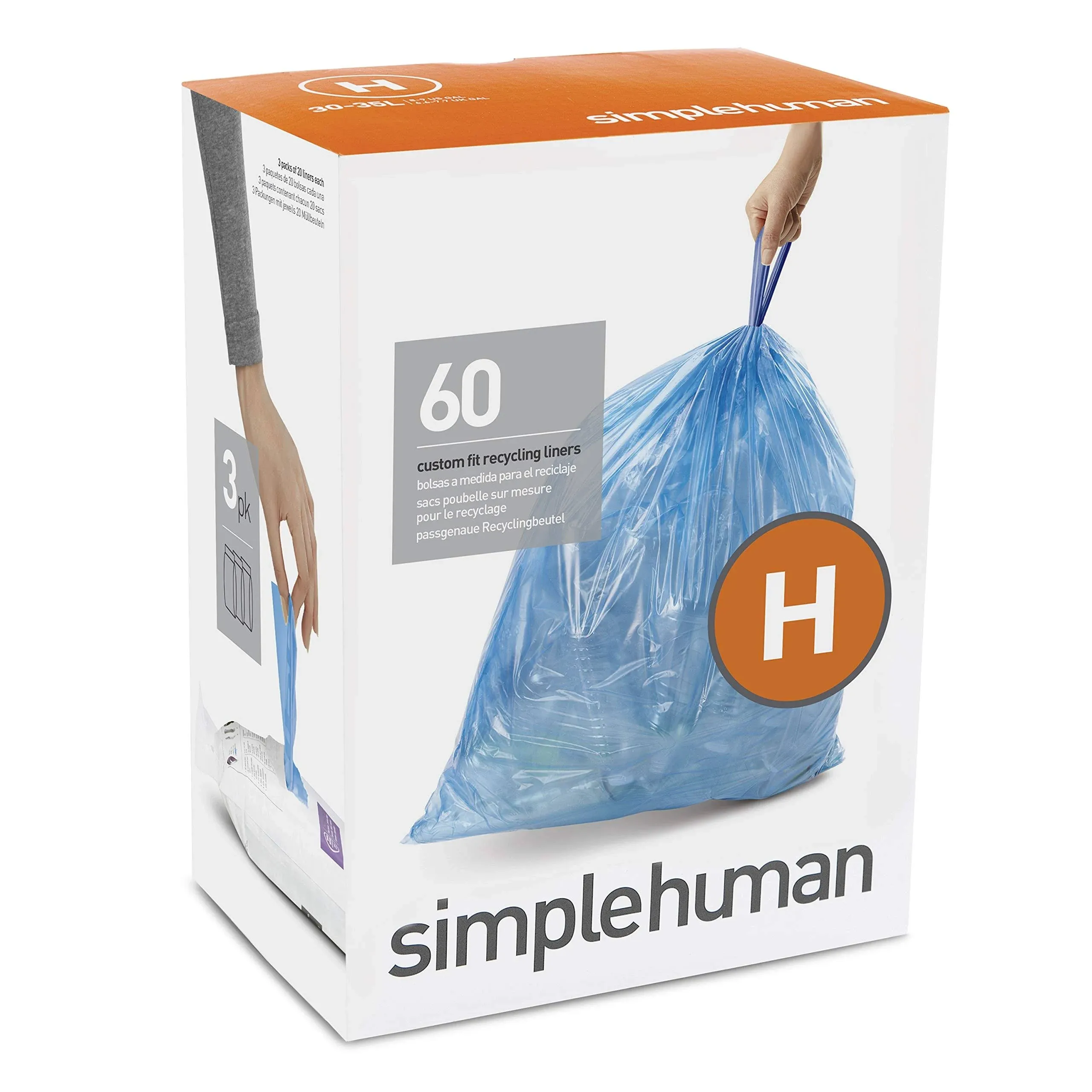 simplehuman Code H Custom Fit Drawstring Trash Bags