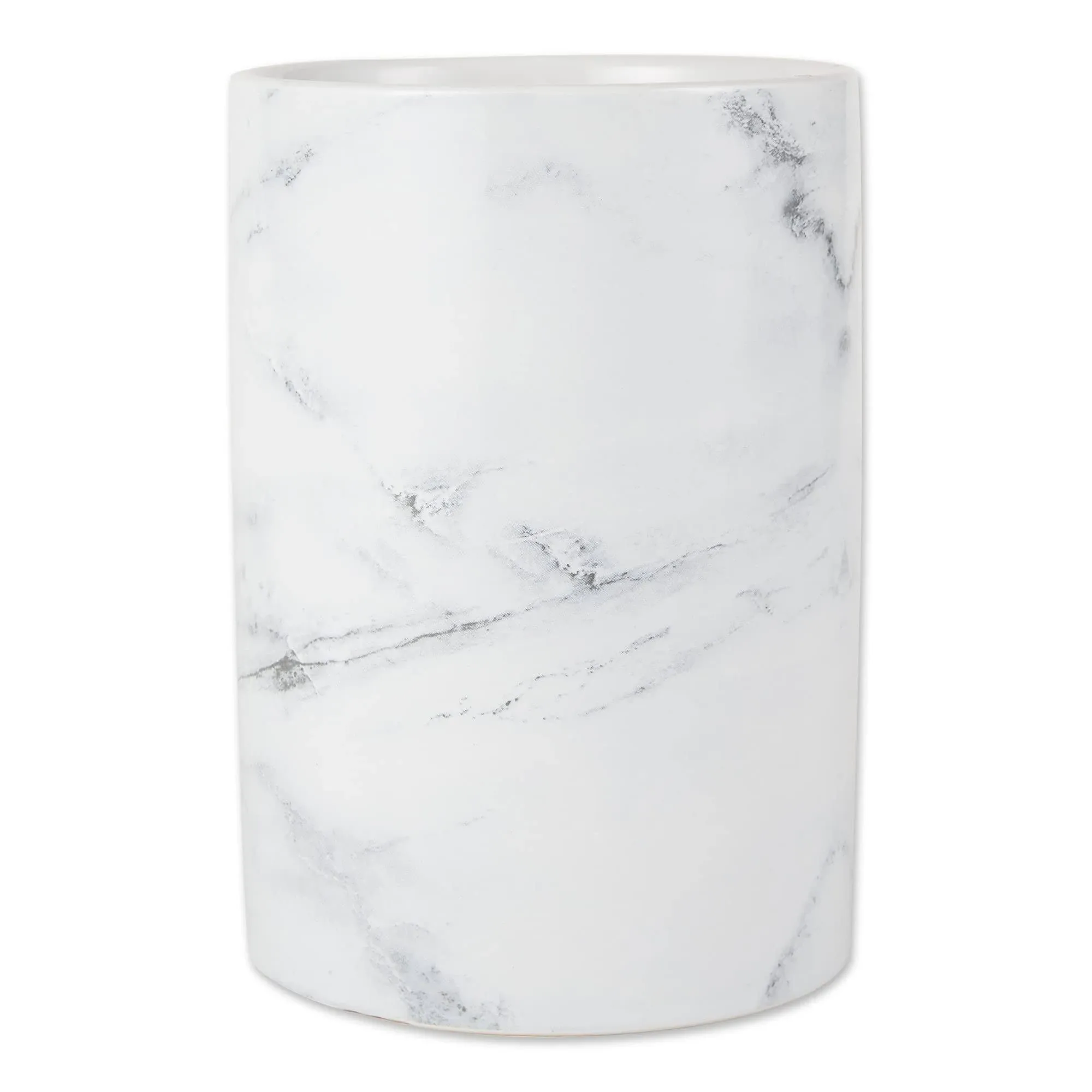 DII Kitchen Accessories Collection Ceramic, Utensil Holder, White Marble