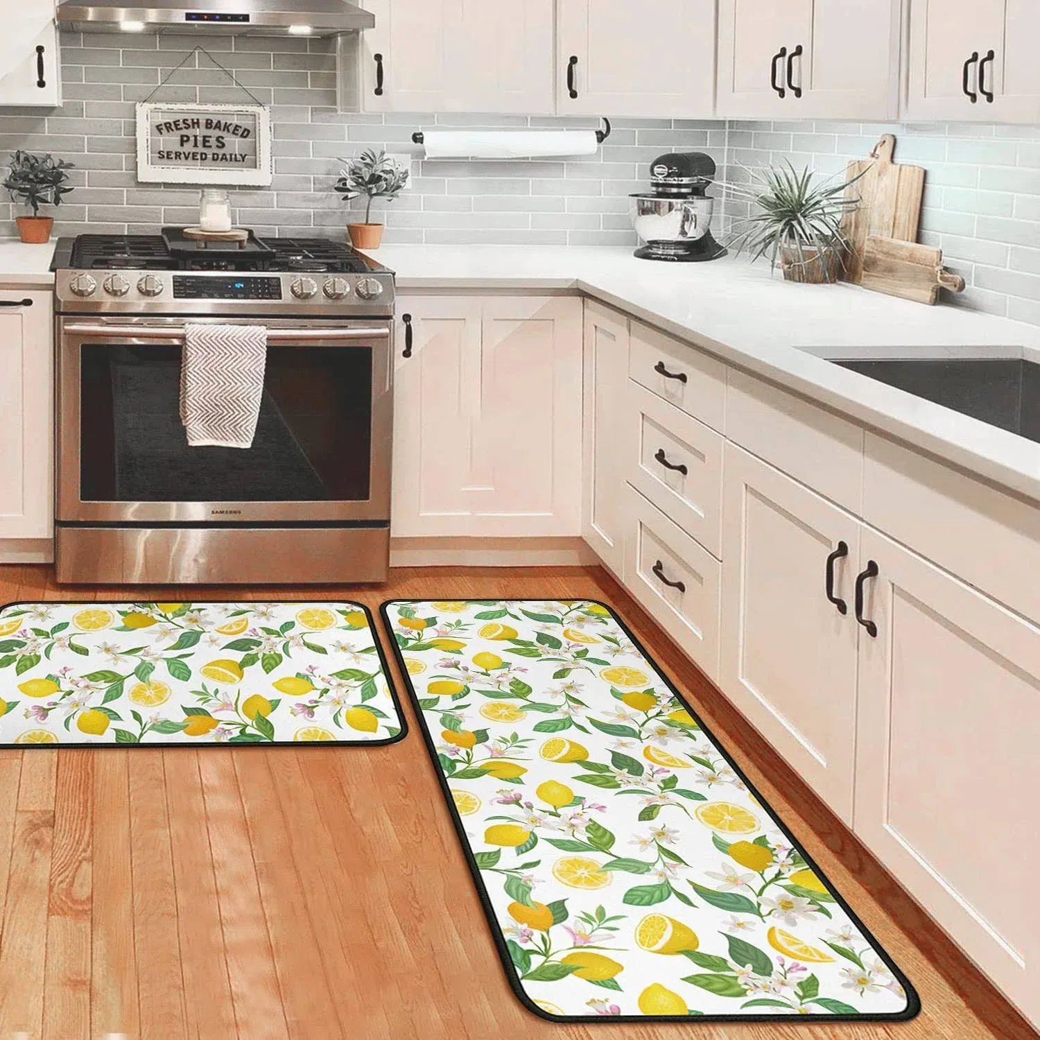 OUXIOAZ Kitchen Rugs and Mats Non Skid Washable Absorbent Microfiber Kitchen Mat for Floor