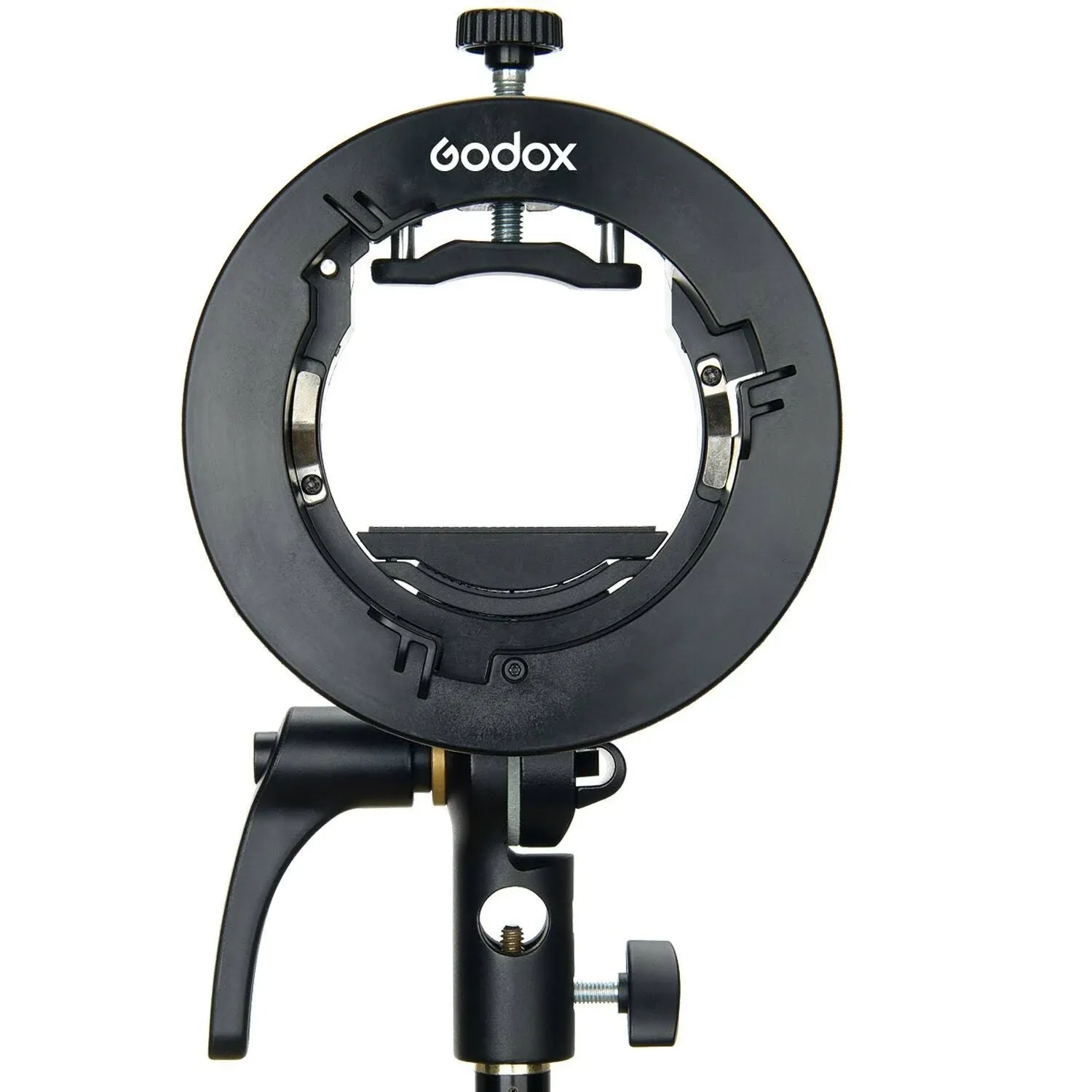 Godox S2 S-Type Bracket Bowens Mount Compatible with Godox V1 AD200Pro AD400Pro AD200 V860II TT685 TT600 TT350, Large Adjustment Handle, Integrated Umbrella Mount and More Compact