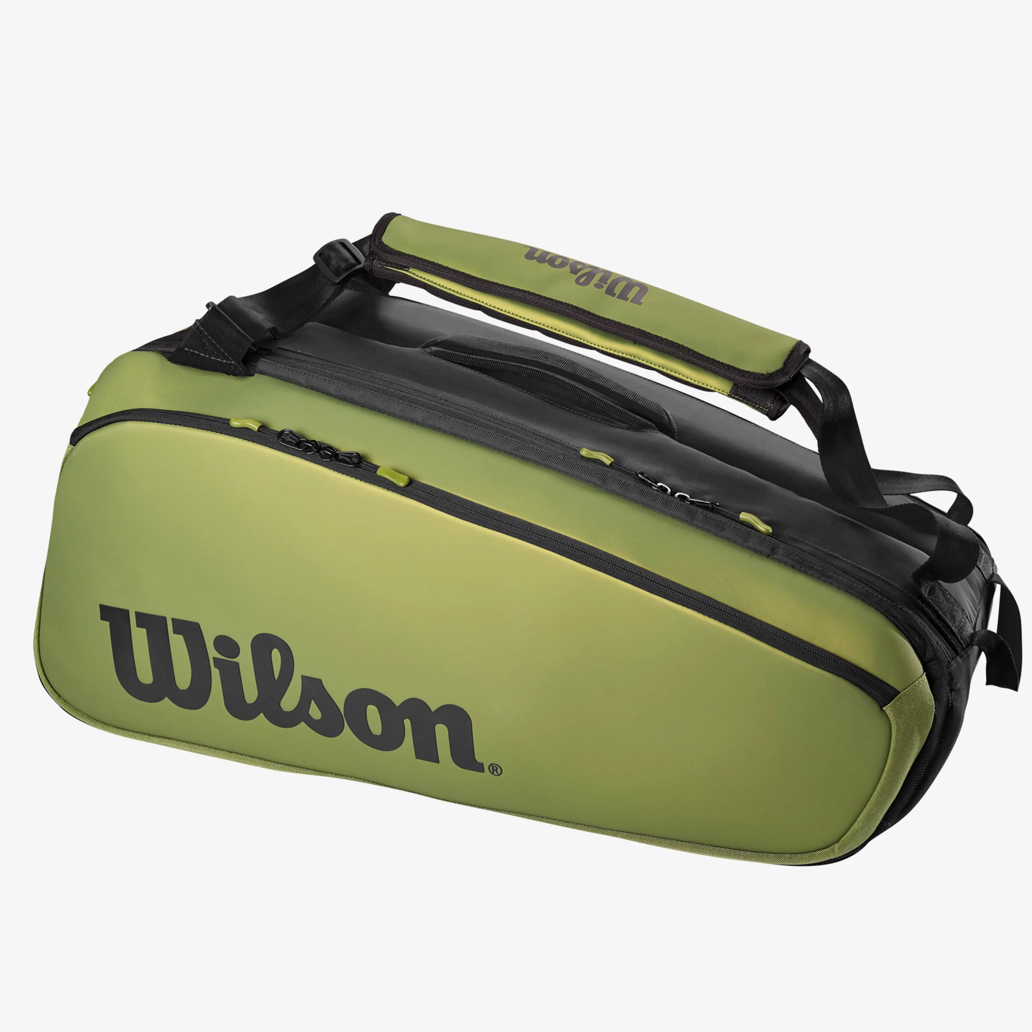 WILSON Blade V8 Super Tour Tennis Racket Bag - 9 Pack, Green