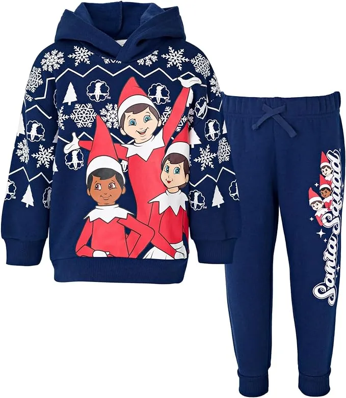 The Elf on the Shelf Fleece Pullover Hoodie and Pants Outfit Set Toddler to Big Kid