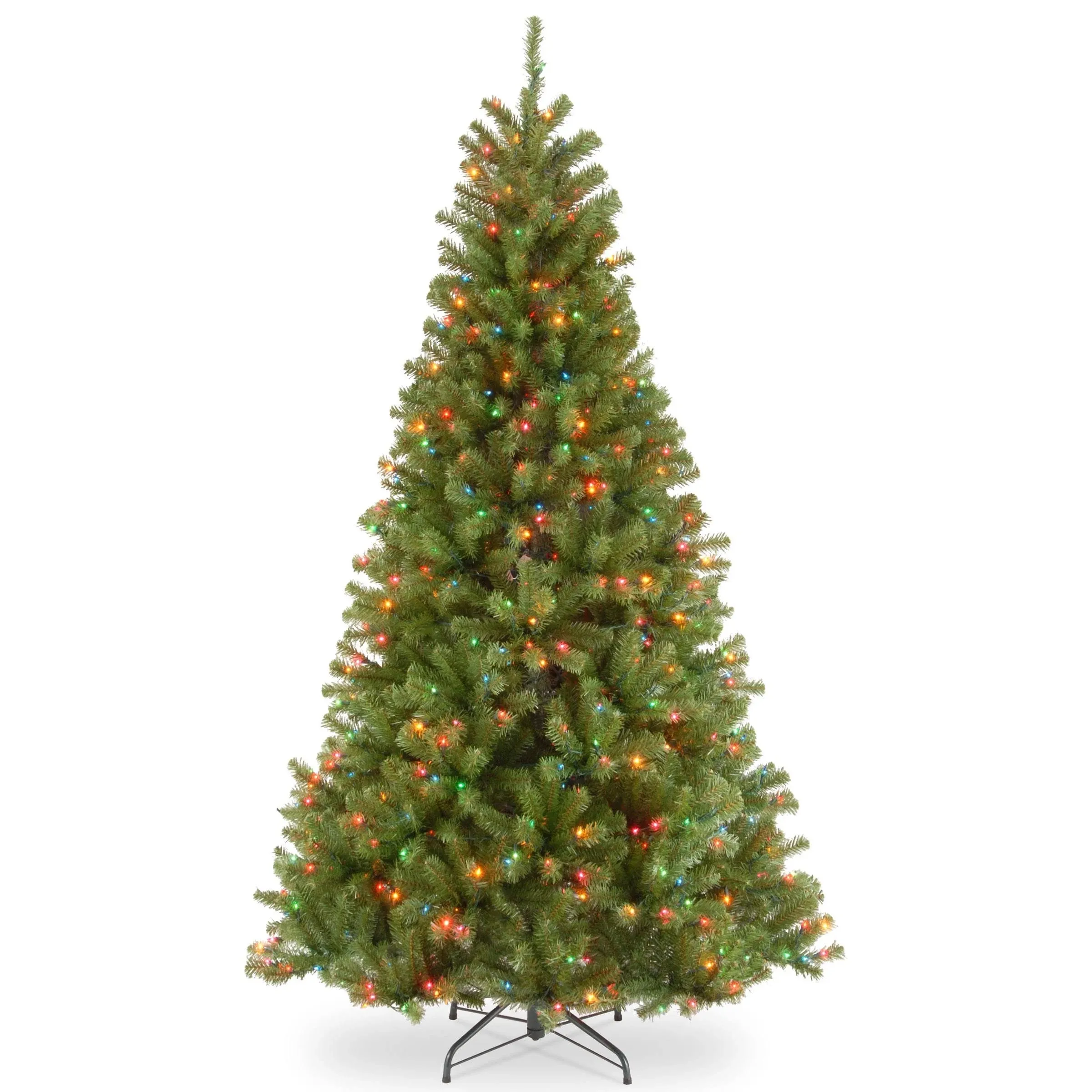  Pre-Lit Artificial Full Christmas Tree, Green, North Valley Spruce, 6.5 ft