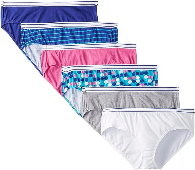 Hanes Cool Comfort Women's Cotton Sporty Hipster Panties, Assorted, 9 - 6 pack