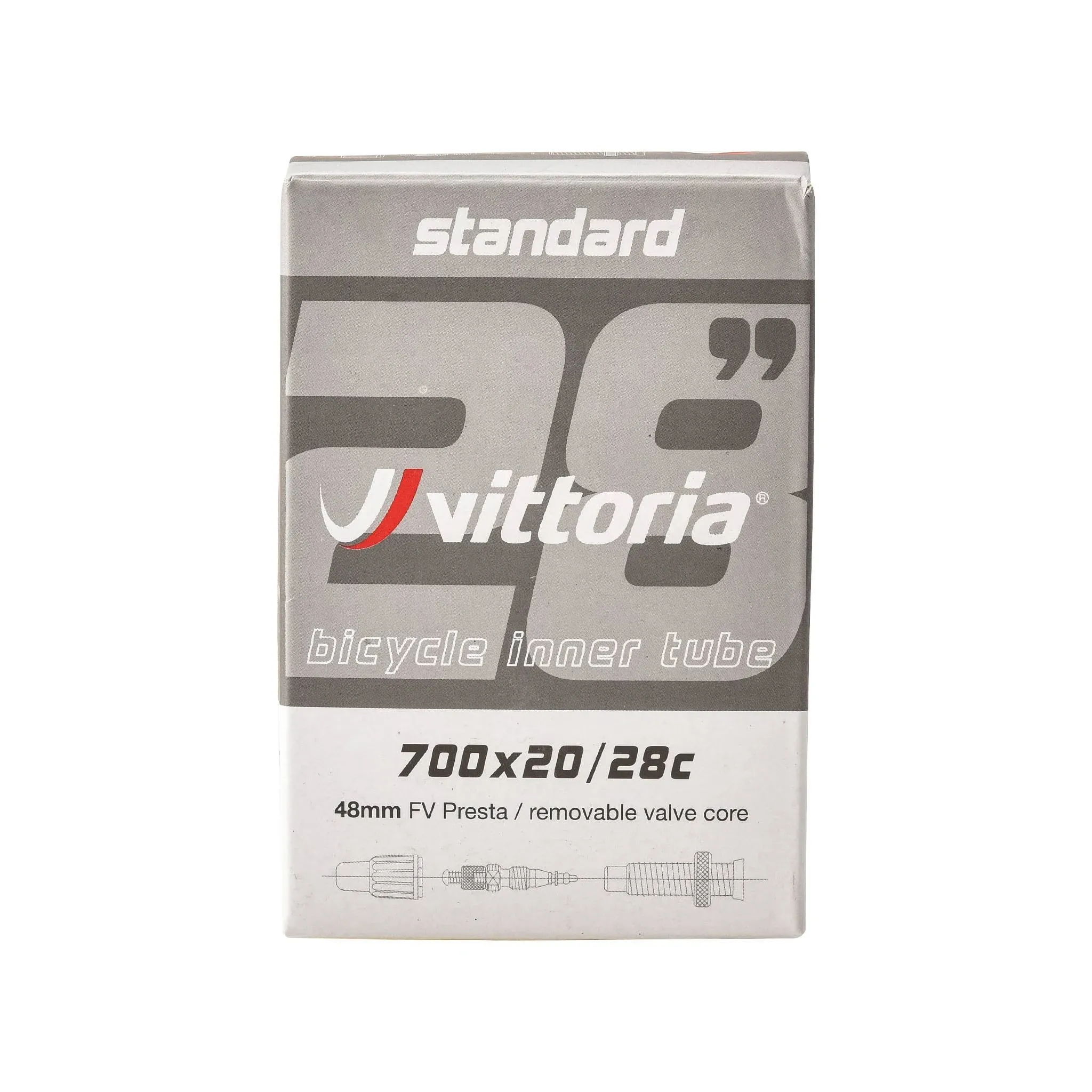 Vittoria Standard 700x20/28c 48mm RCV Valve Inner Tube