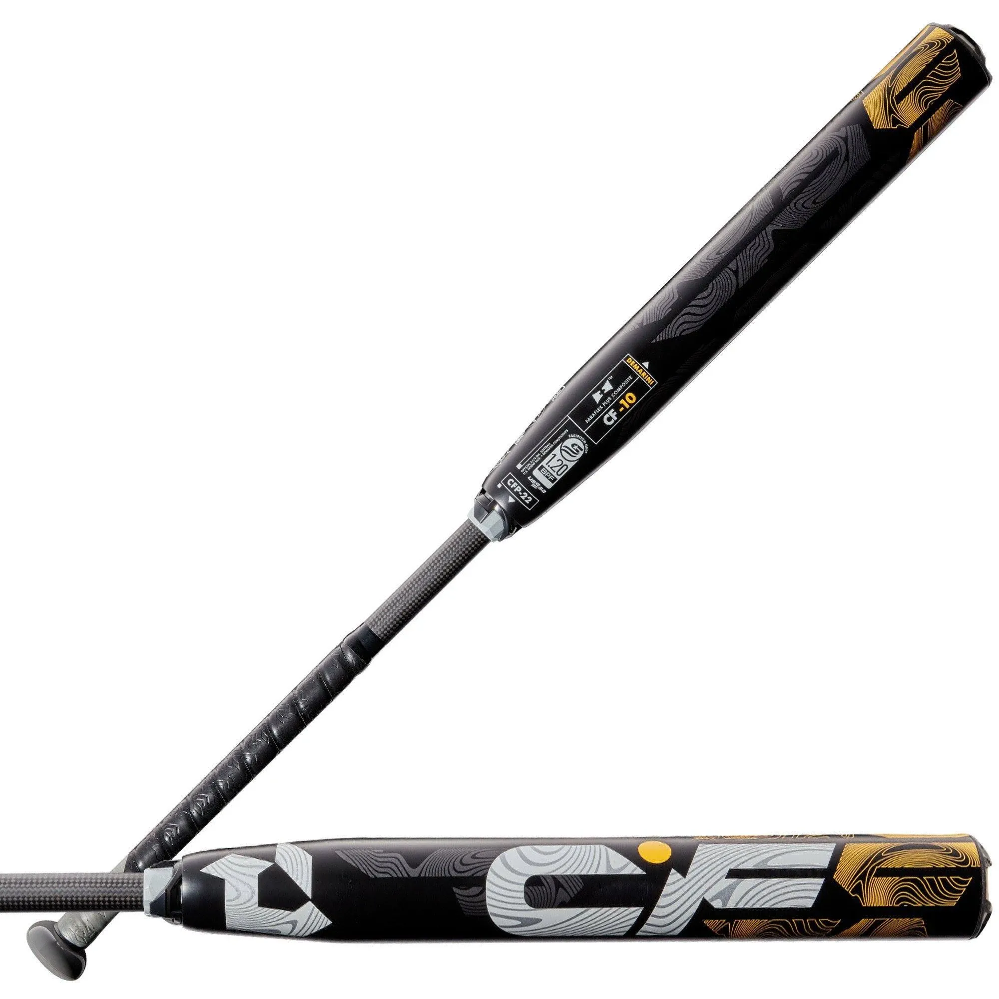 New DeMarini 2022 CF Fastpitch Softball Bat Series Composite Black/Gold 33/23