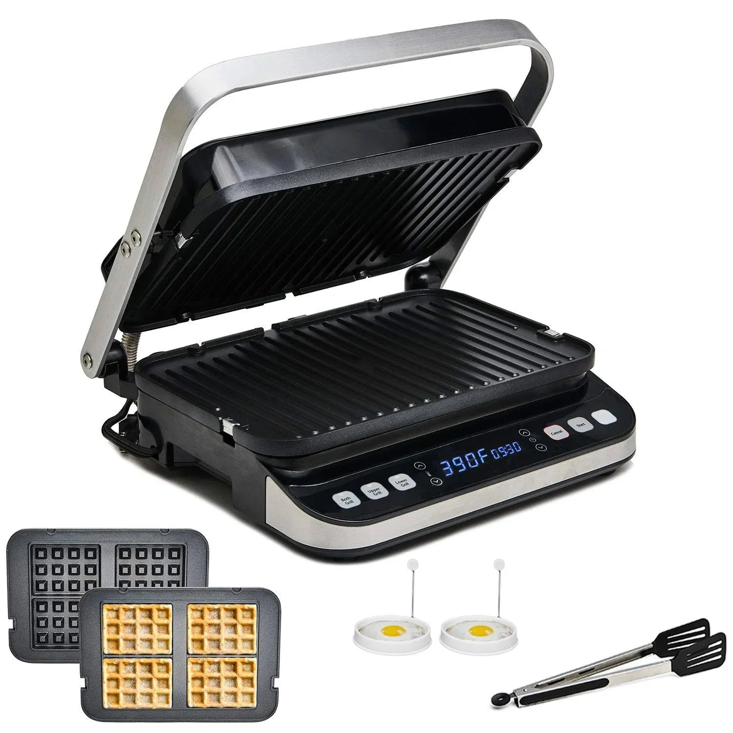 Yedi Total Package 6-in-1 Digital Grill, Waffle Maker, Panini Press, Griddle ...