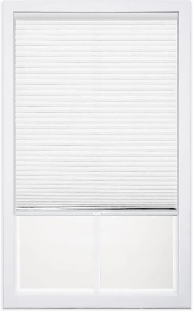 DEZ Furnishings QCWT260480 Cordless Light Filtering Cellular Shade, 26W x 48H Inches, White