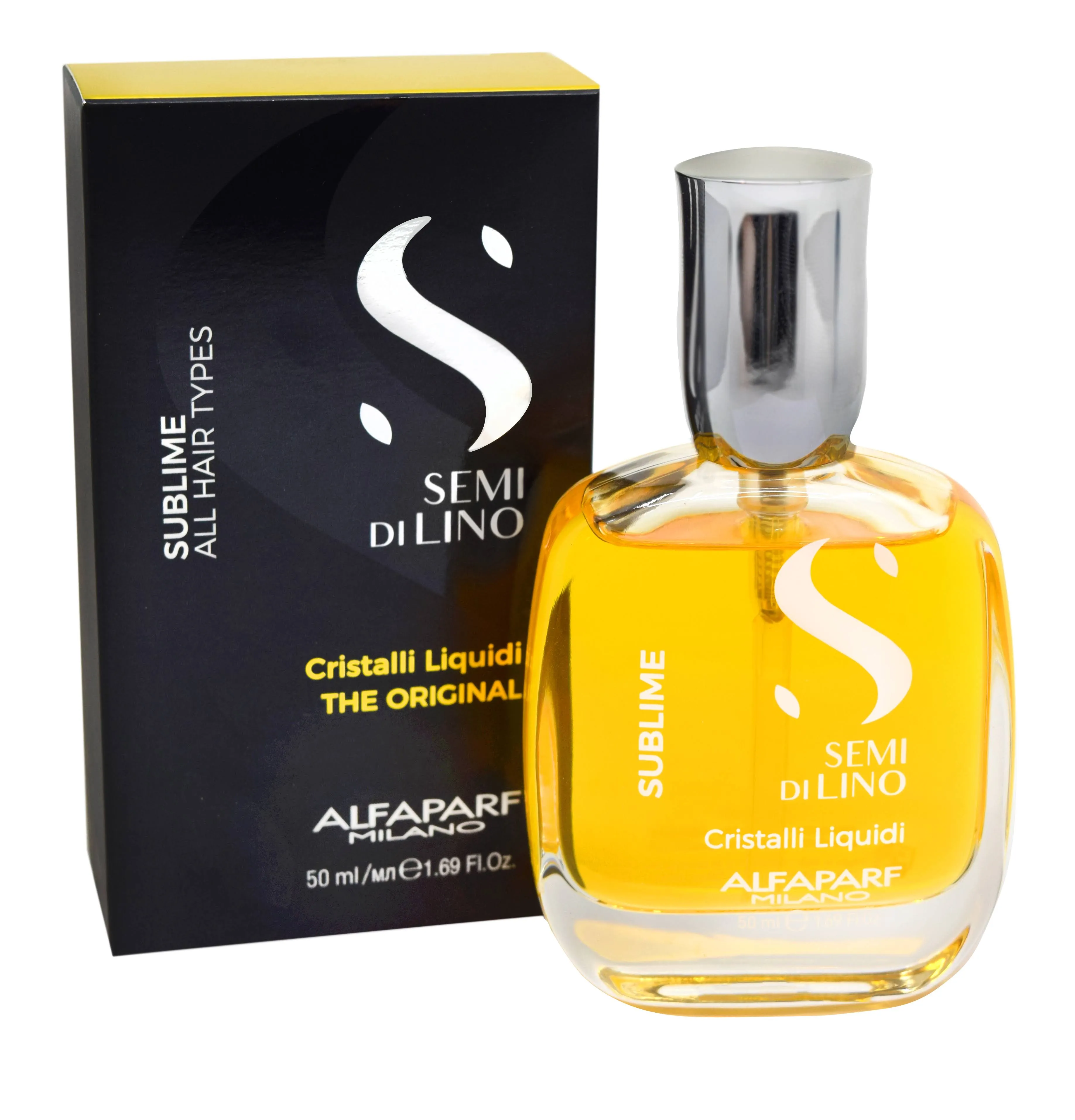 Size : 0.54 oz, Alfaparf Milano Semi Di Lino Sublime Cristalli Liquidi Smoothing Hair Serum - Superior Finishing Hair Oil Treatment - Provides Brilliant Shine and Protection - Professional Salon Quality