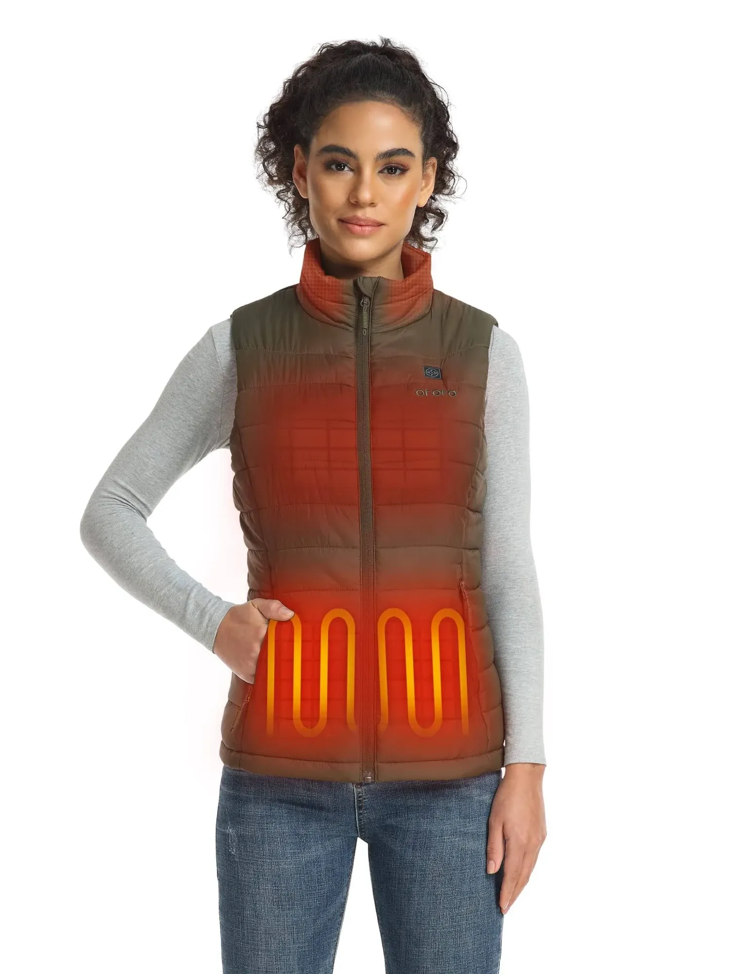 Women's ORORO Heated Vest with Battery