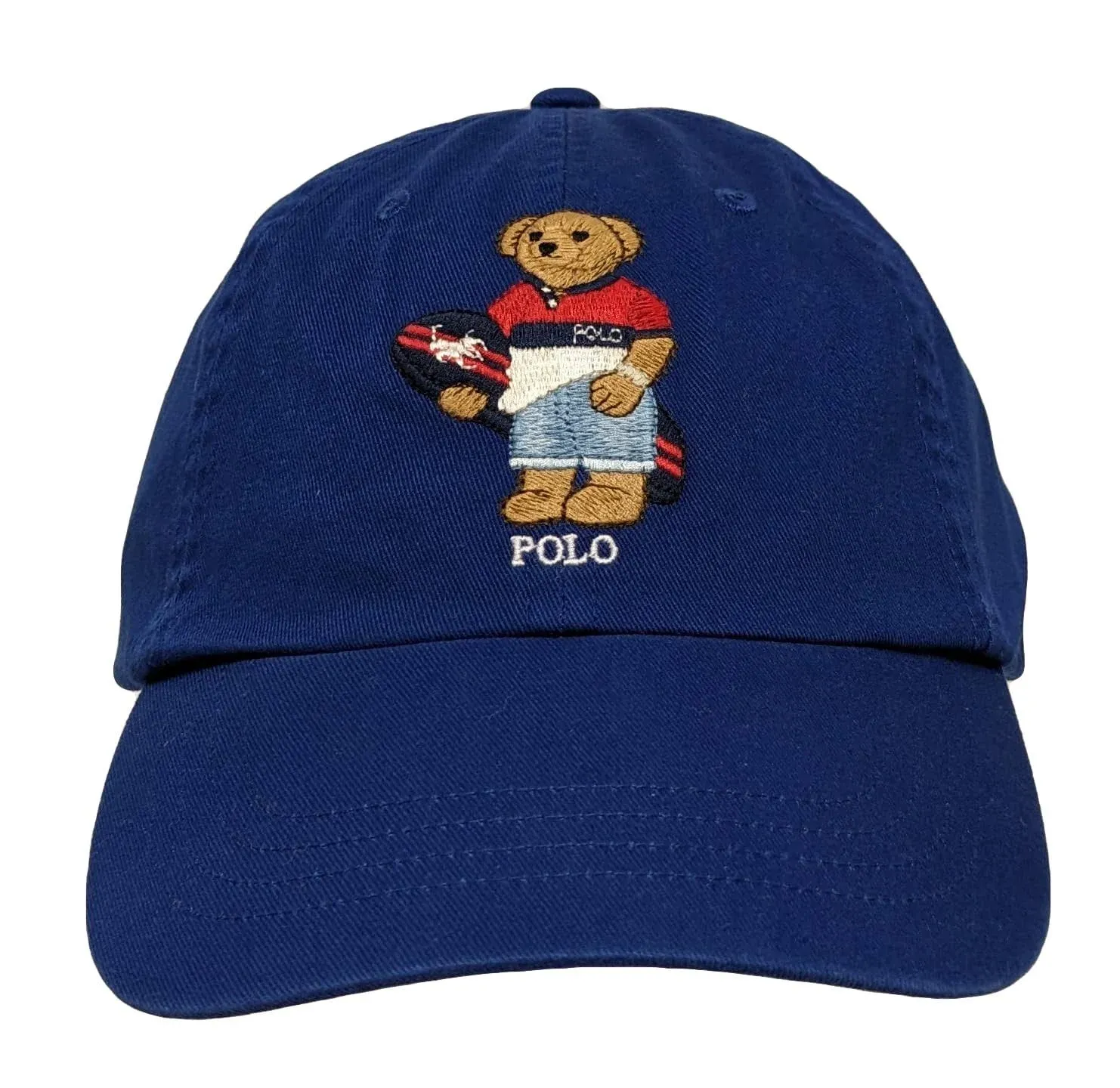 Ralph Lauren POLO Bear Surfboard logo Baseball Cap Hat Royal Blue NWT One Size