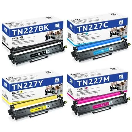 TN227 Toner Cartridge Replacement for Brother TN-227 TN223 TN 227BK/C/M/Y HL-L3270CDW MFC-L3770CDW MFC-L3750CDW HL-L3290CDW HL-L3210CW Printer High Yield (4 Pack TN-223BK/C/M/Y )