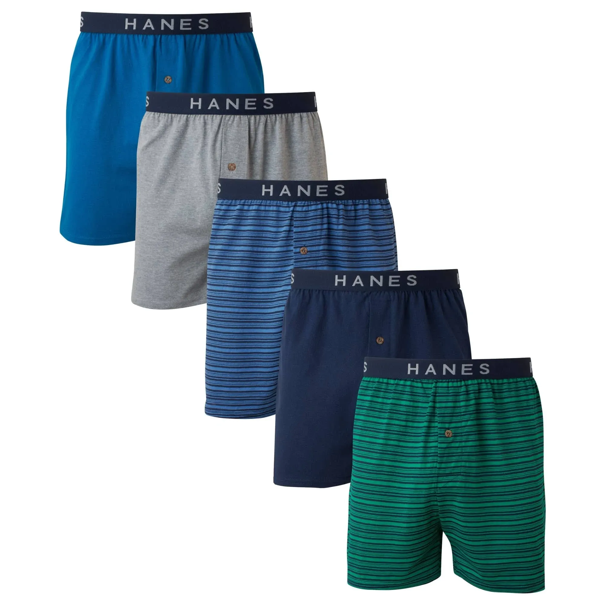 Hanes Men's Classic Knit Boxer 5-Pack