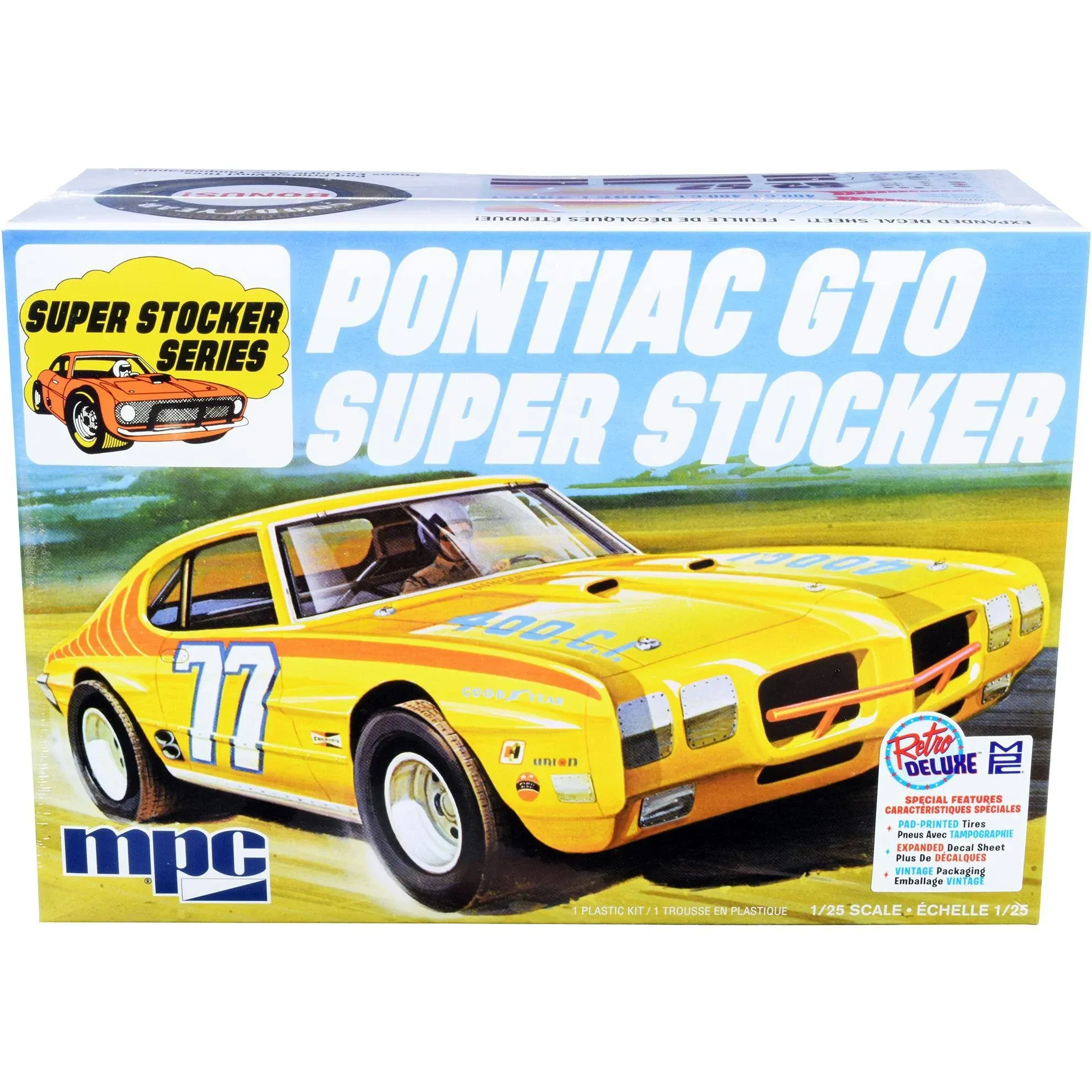 MPC Skill 2 Model Kit 1970 Pontiac GTO Super Stocker 1/25 Scale Model