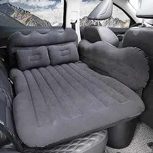 Inflatable Bed for SUV Travel Bed Truck Air Mattress Car Sleeping for Camping, Hiking, Trip and Other Outdoor Activities (Black)