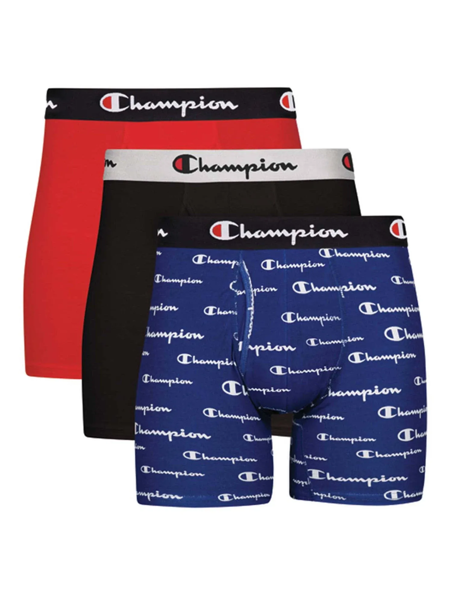 Champion Men Men's Cotton Stretch Boxer Briefs, 3 and 5 Packs Available