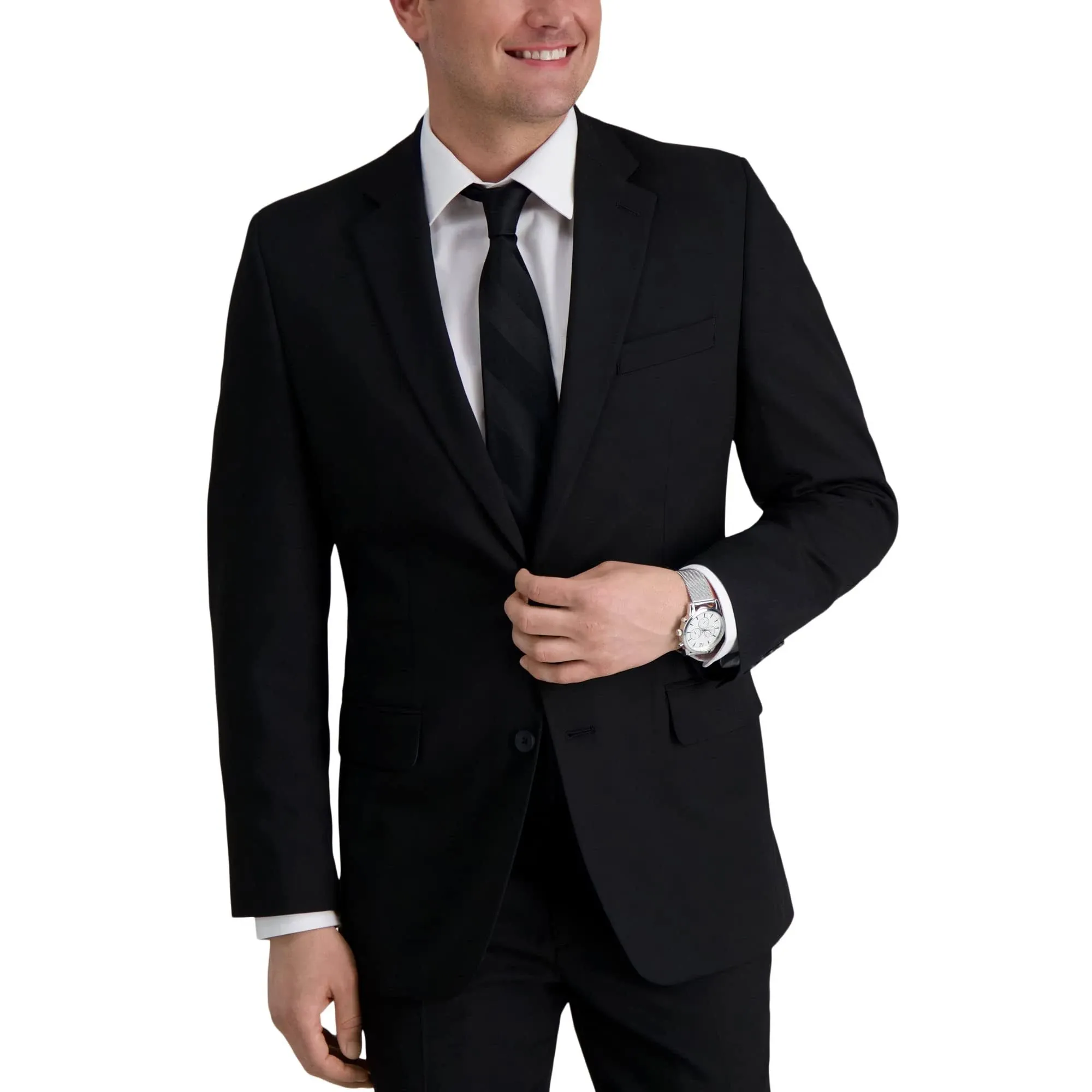 Haggar Men's Premium Tailored Fit Solid Suit Separates-Pants and Jackets (Regular and Big and Tall)