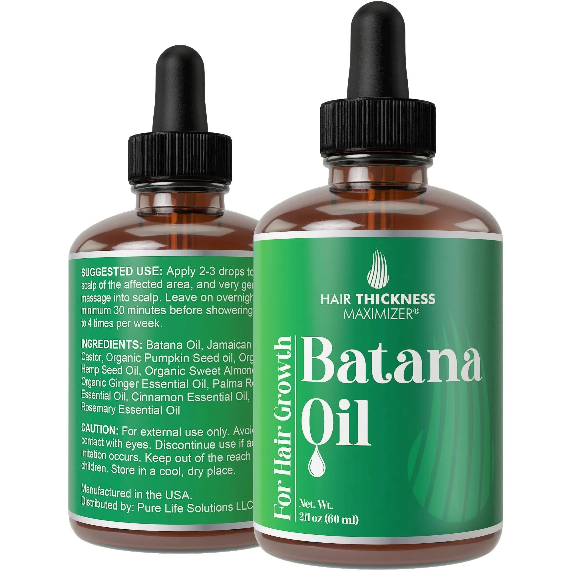 Batana Oil for Hair Growth. with Jamaican Black Castor, Pumpkin Seed Oil, Rosemary Oil. Vegan Thickening, Moisturizing, Strengthening Serum for