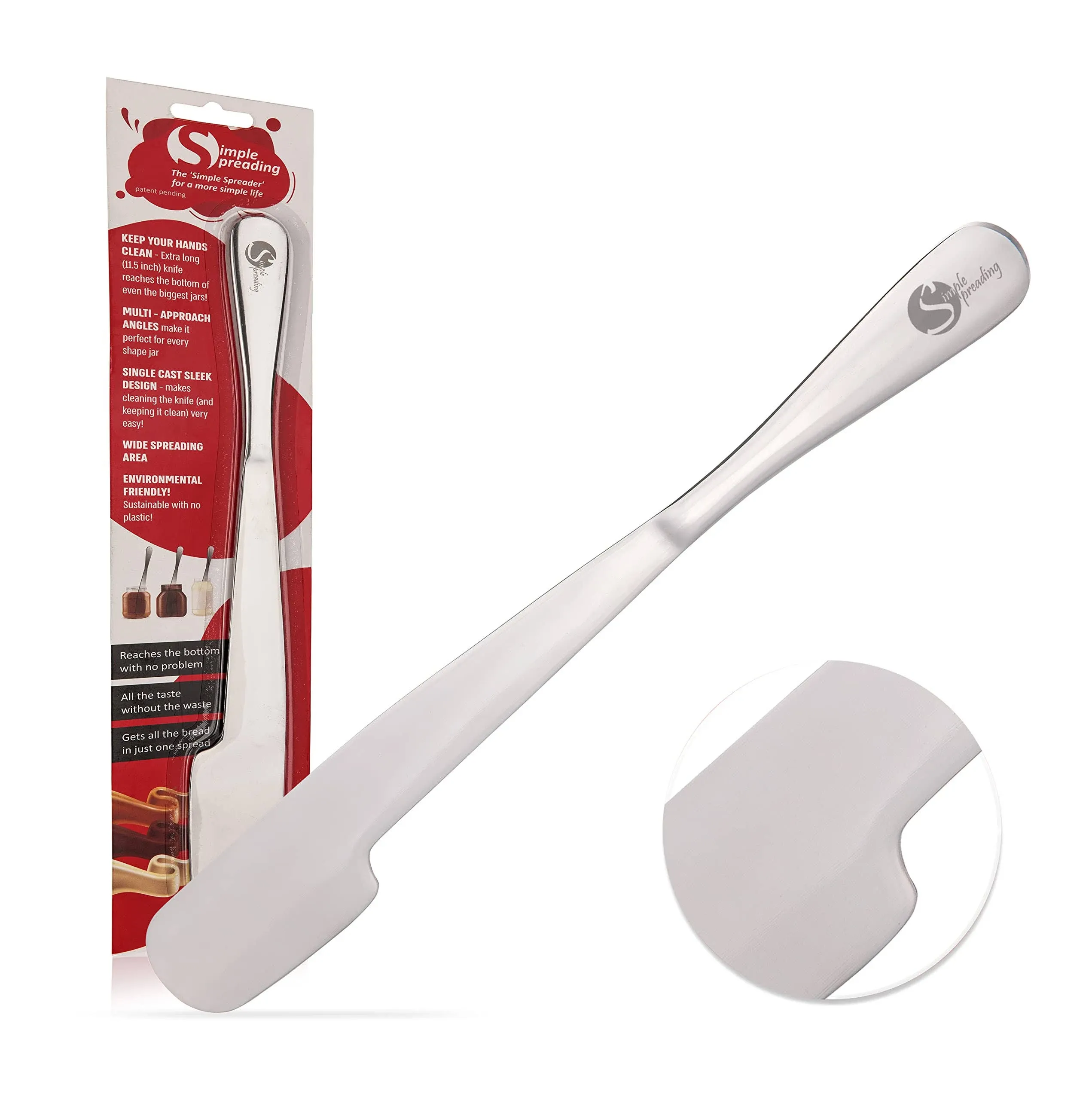 Stainless Steel Spreader Knife: Spatula for Peanut Butter, Jelly, Chocolate, ...