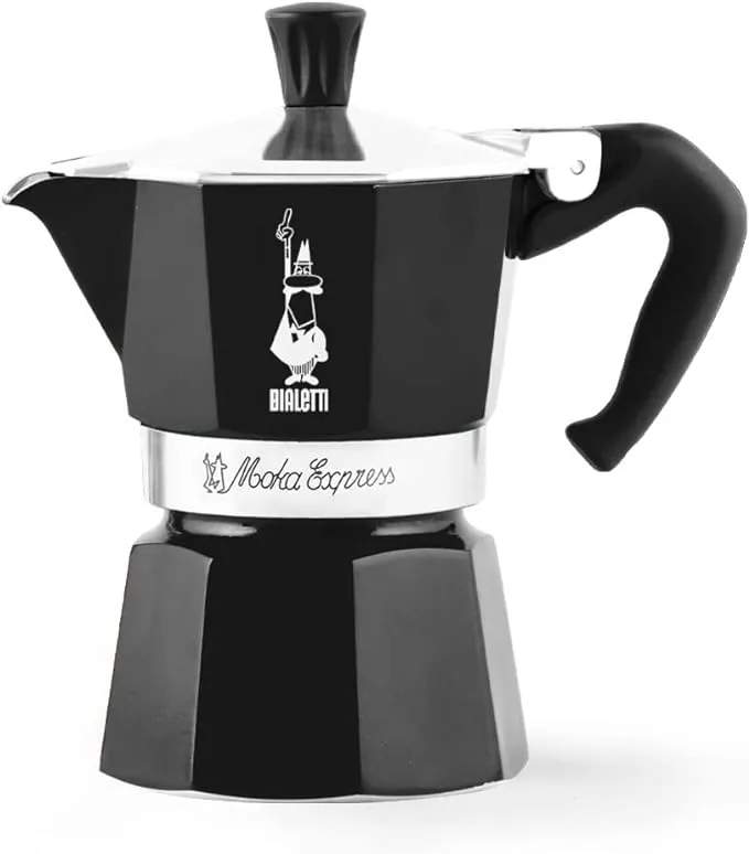 Bialetti - Moka Express - Black - Espresso Maker 3 Cup