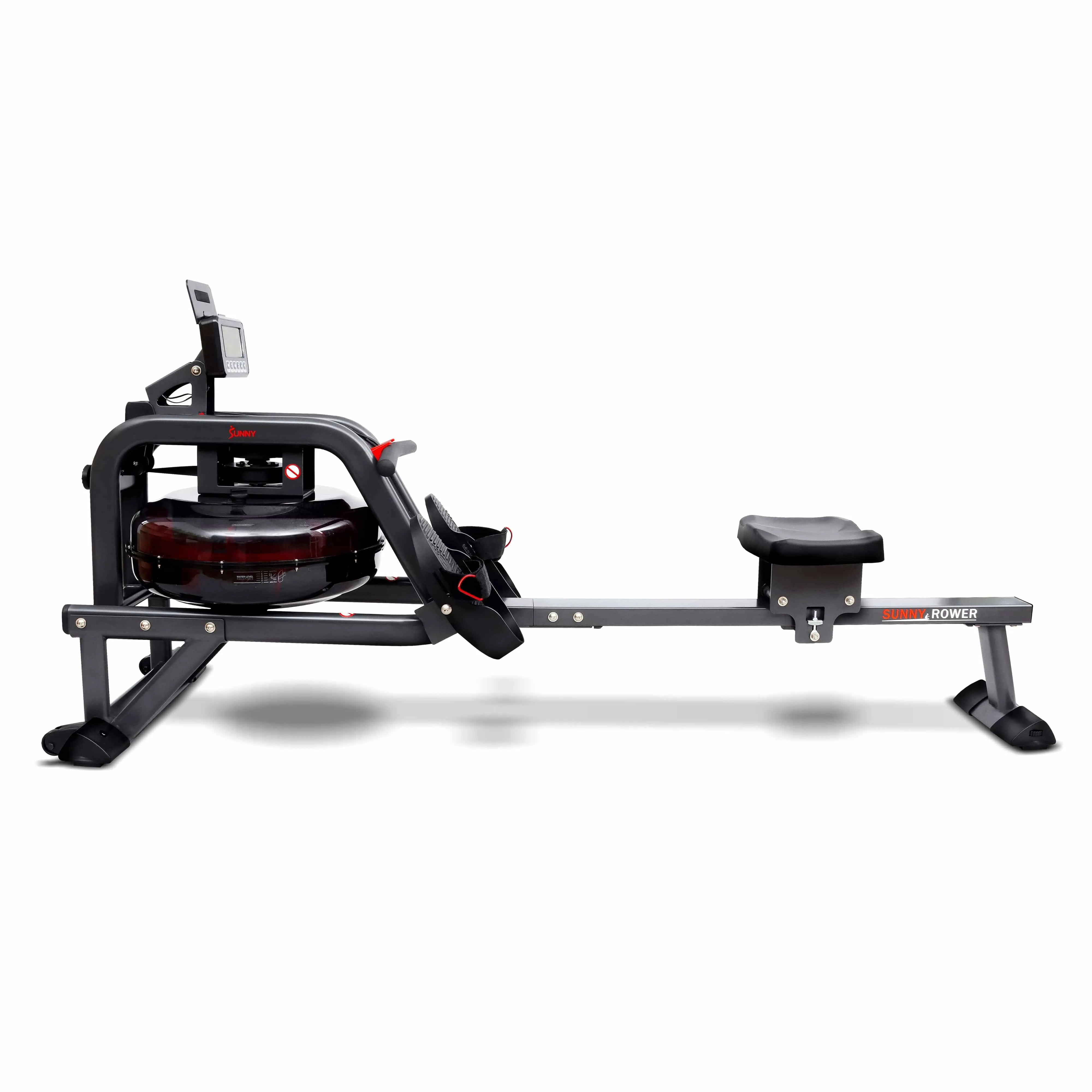 Sunny Health & Fitness Smart Obsidian Surge Water Rowing Machine