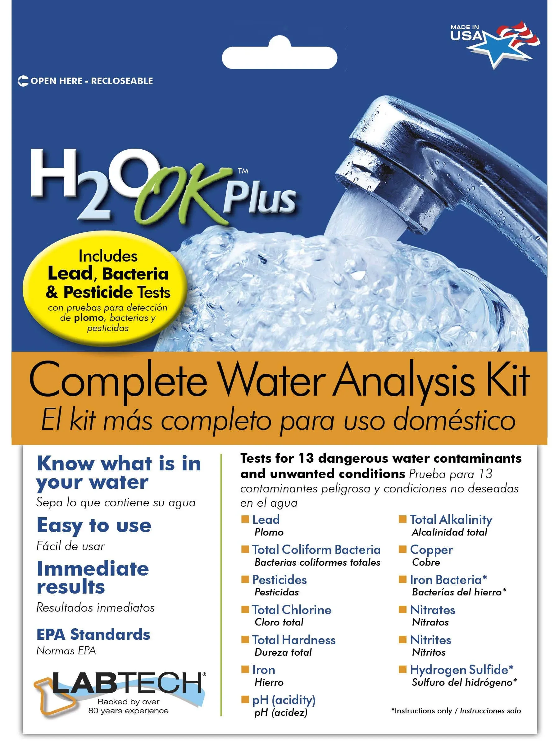 Mosser Lee H2O OK Plus Drinking Water Analysis Kit