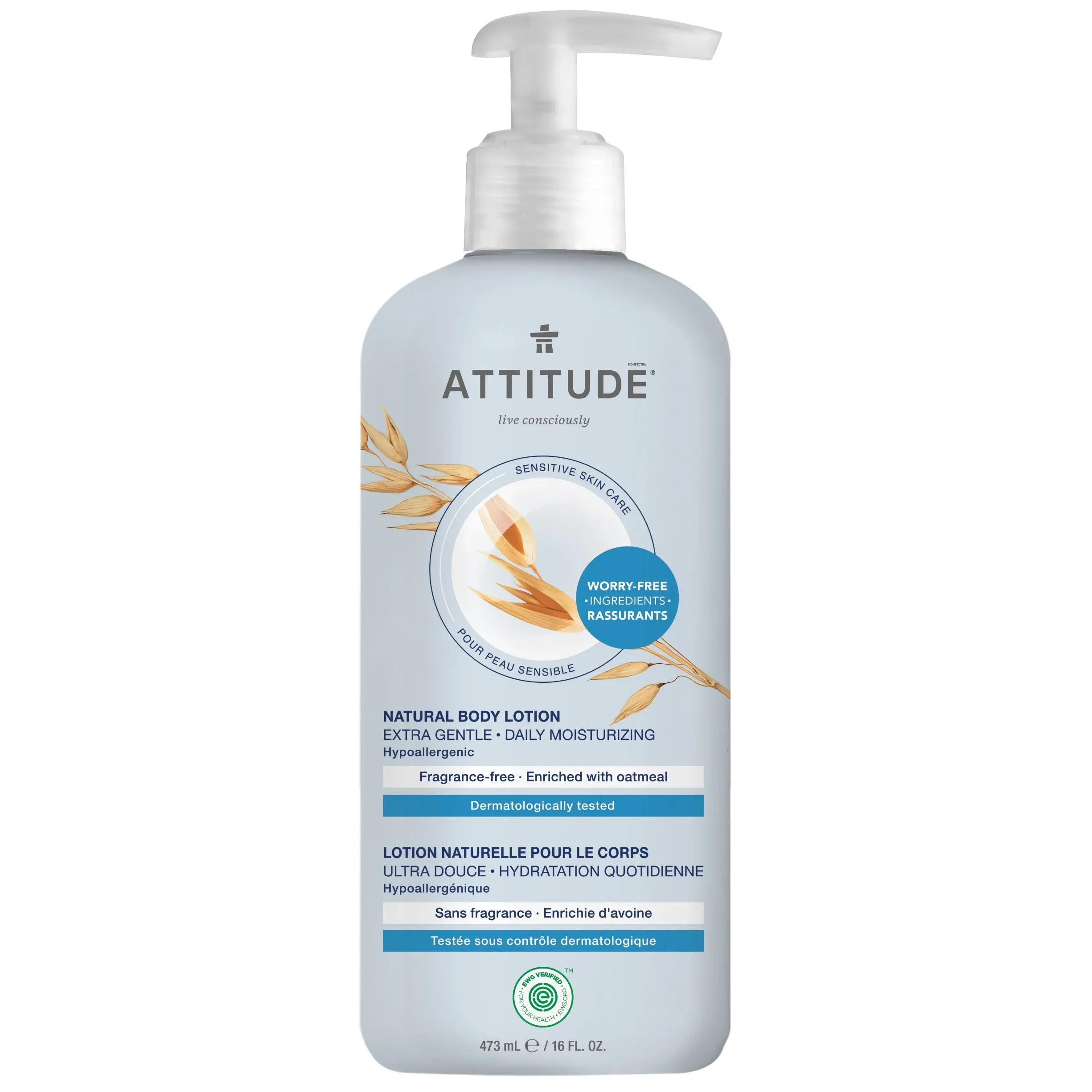 Attitude Sensitive Skin Body Lotion - Fragrance Free 16 fl oz