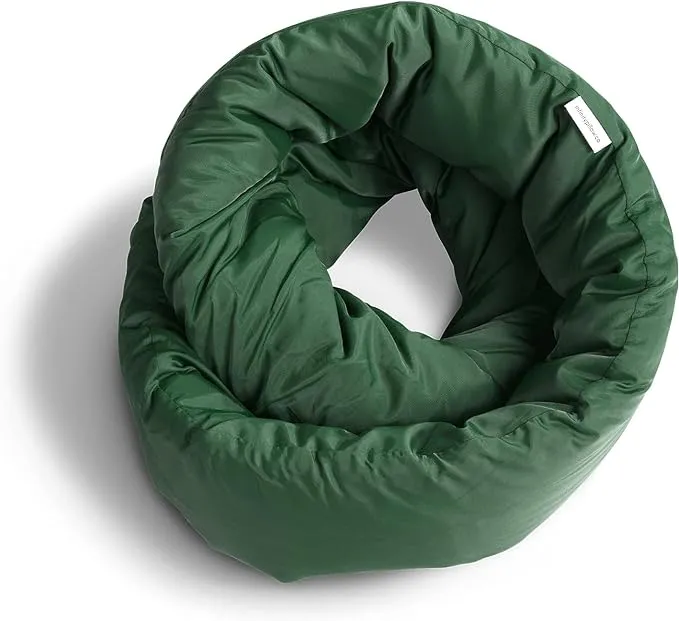 Huzi Infinity Pillow - Travel Neck Pillow - Versatile Soft 360 Support Scarf - Machine Washable - Home Travel Flight Road Trips (Pine Green)