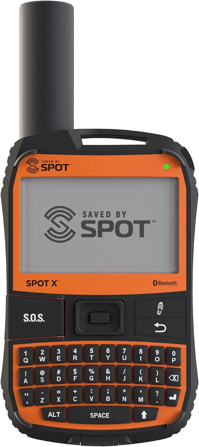 SPOT X with Bluetooth 2-Way GPS Satellite Messenger | SOS Protection | Handheld Portable 2-Way | for Hiking, Camping, Cars | 2.7in Display | Globalstar Network Coverage | Subscription Required