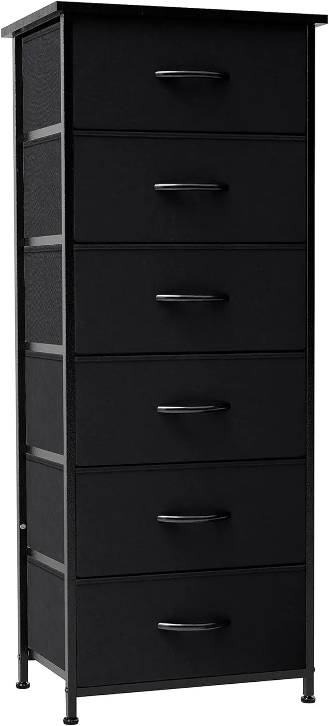 Crestlive Products Dresser Storage Tower Gray 6-Drawer Combo