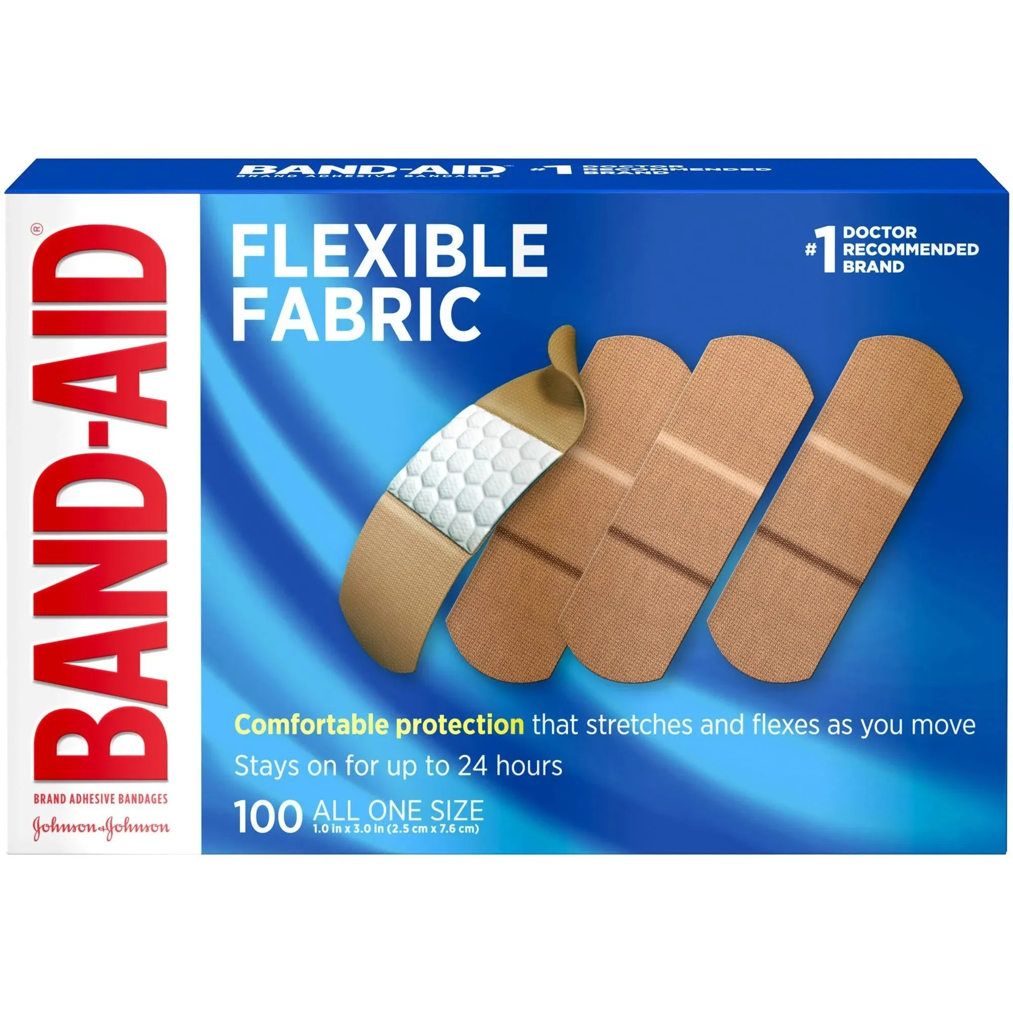 BAND-AID Adhesive Bandages Flexible Fabric