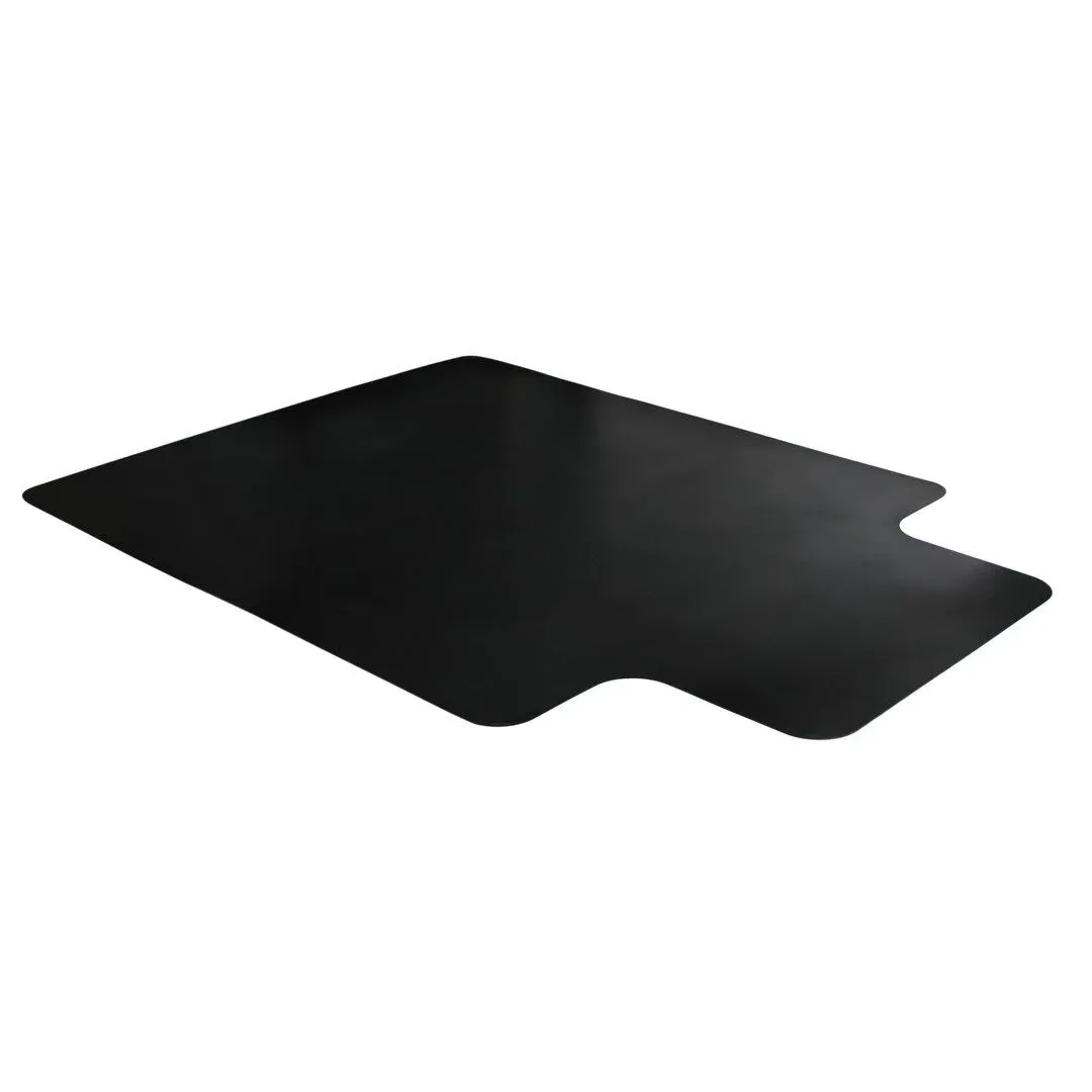 Advantagemat Black Vinyl Rectangular Chair Mat for Hard Floor - 48" x 60"