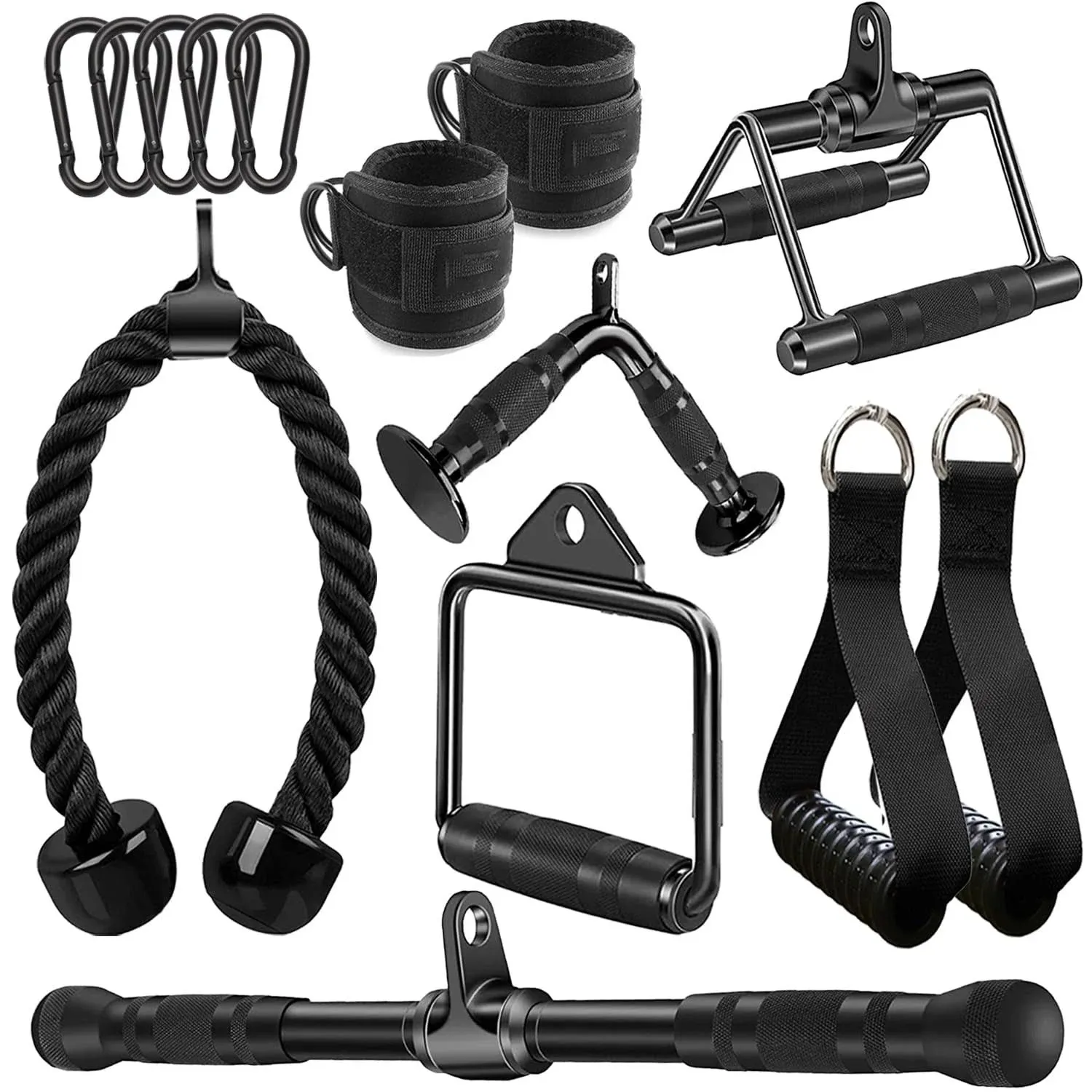 Cable Machine Accessories for Home Gym, Triceps Pull down Attachment, Cable Atta