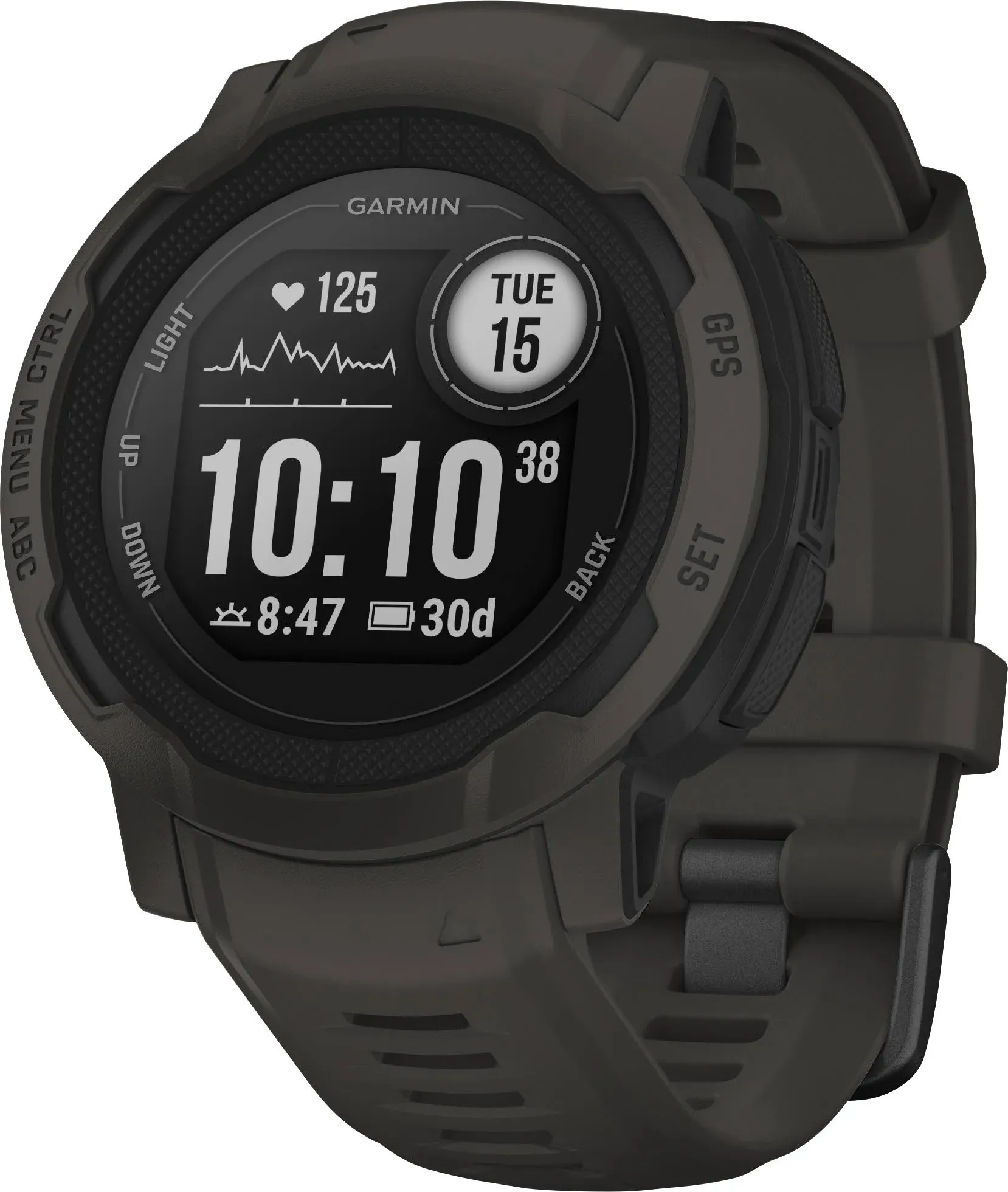 Garmin 010-02626-10 Instinct 2, relógio robusto para atividades ao ar livre com GPS, construído para todos os elementos, suporte multi-GNSS, roteamento Tracback e muito mais, grafite