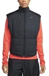 Shop Nike Therma-fit Swift Running Vest In Black