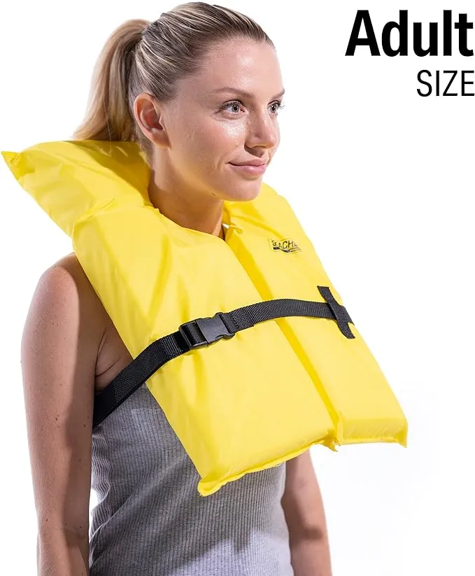 Seachoice Yellow Life Vest 4-Pack with Bag