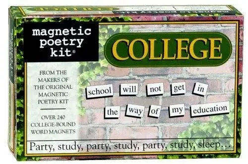 COLLEGE Magnetic Poetry Kit Over 240 College Bound Word Magnets  NEW 