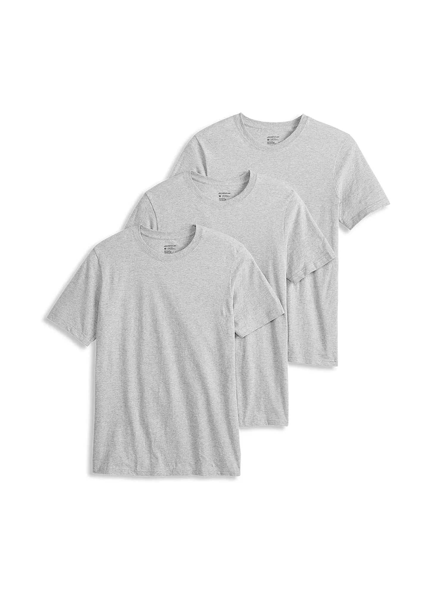 Nautica Mens 3-Pack Cotton Crew Neck T-Shirt, Adult, White, S