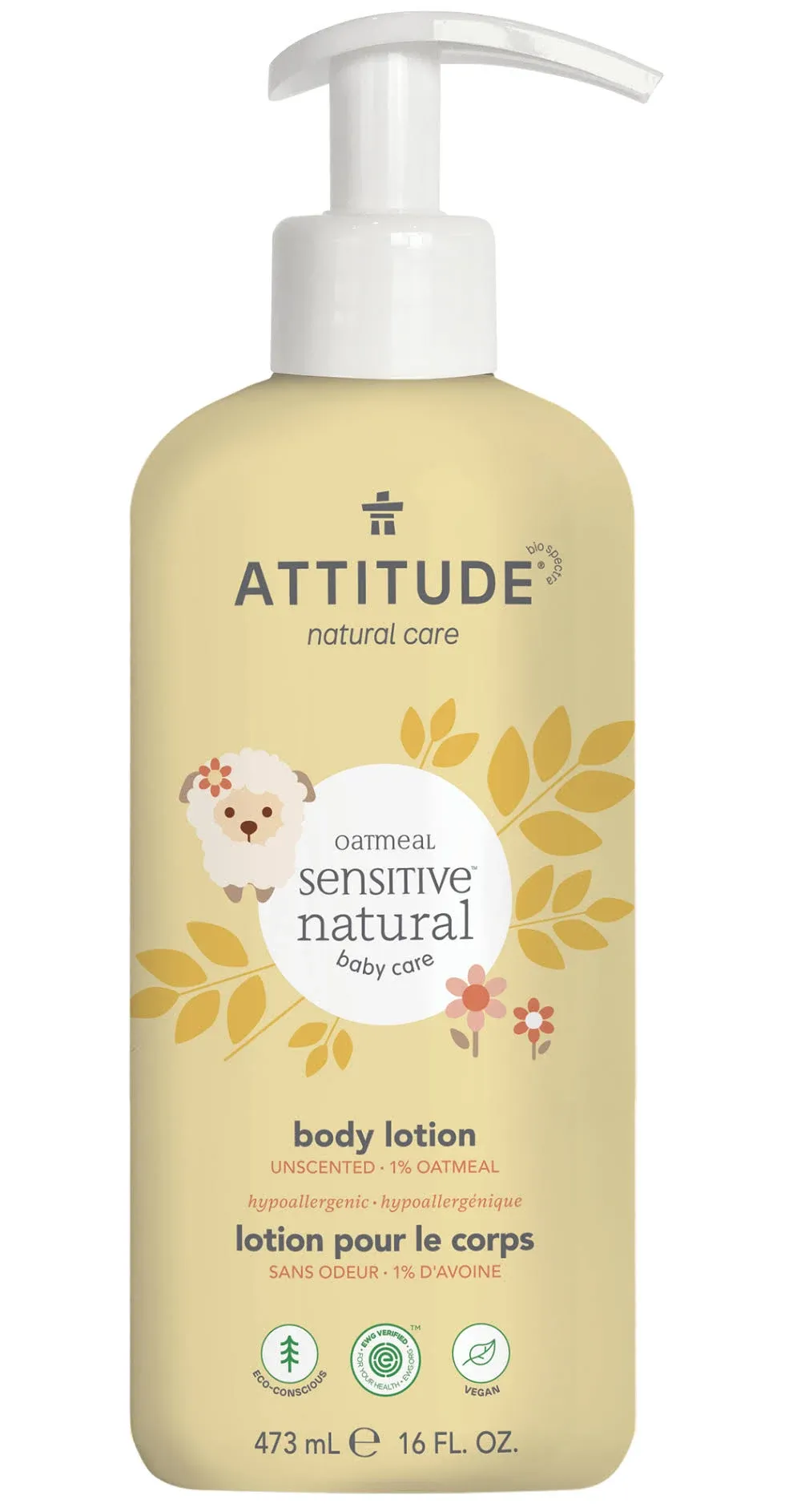 Attitude Sensitive Natural Body Lotion, 473 Ml