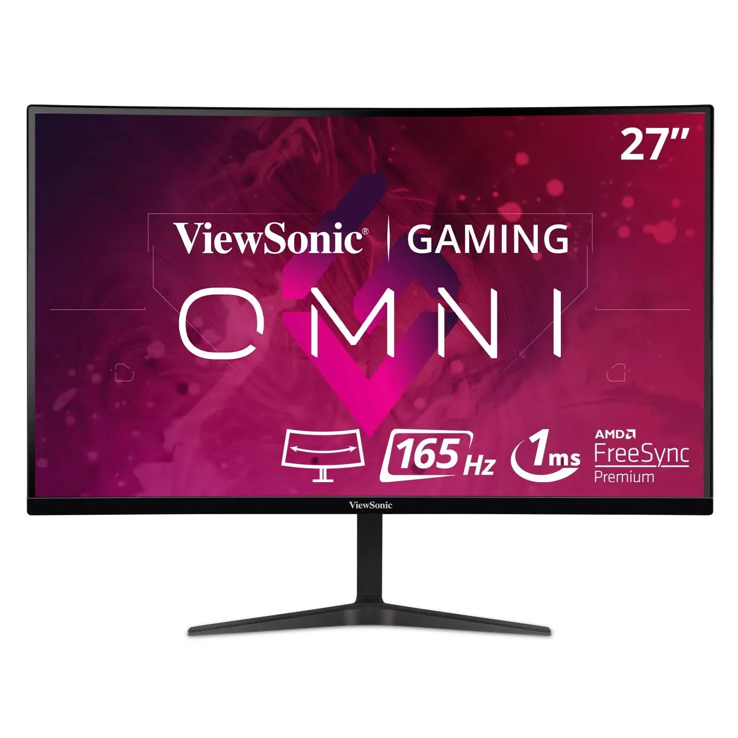 Viewsonic VX2718-2KPC-MHD 27 inch WQHD 1440p 165Hz 1ms Curved Gaming Monitor with Adaptive-Sync Eye Care HDMI and Display Port (Renewed)