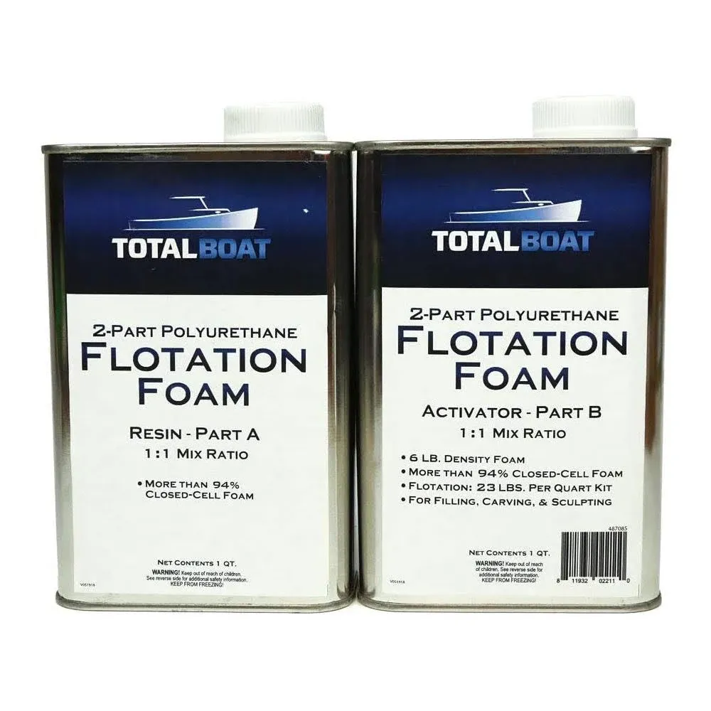 TotalBoat Liquid Urethane Foam Kit 6 lb Density Closed Cell for Flotation & 2