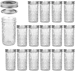 VERONES Mason Jars 12 OZ, Canning Jars Jelly Jars With Regular Lids, Ideal fo...