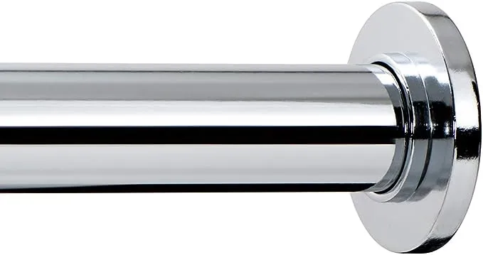 Ivilon Tension Curtain Rod - Spring Tension Rod for Windows or Shower, 54 to 90 inch. Chrome