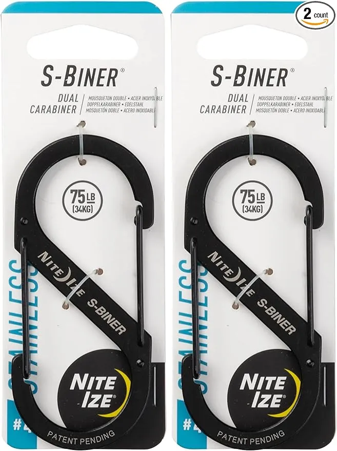 Nite- Ize S-Biners #4 Steel Dual Carabiner Clip