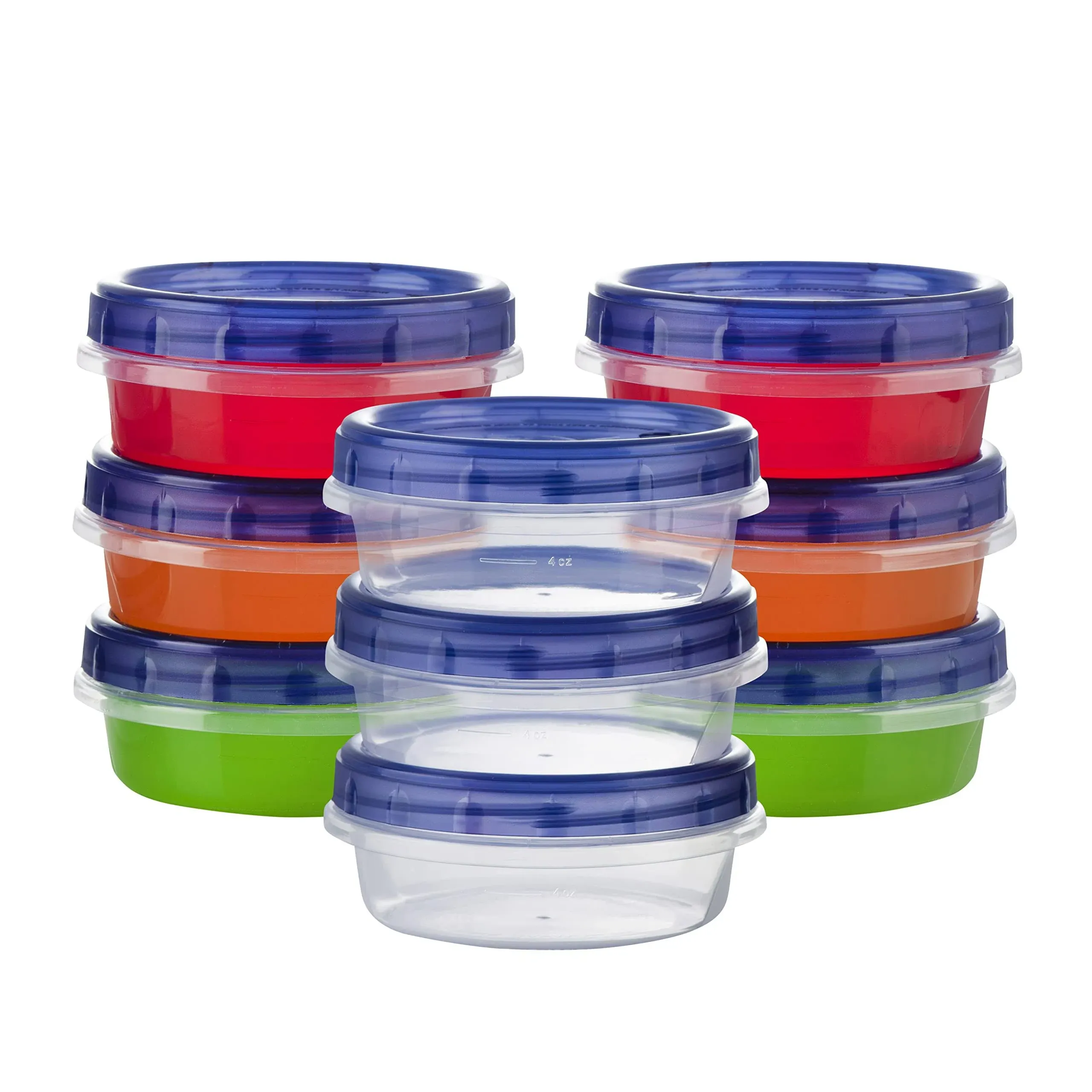 8 Oz 10 Pack Twist Top Food Soup Storage Containers with Screw On Lids Reus...